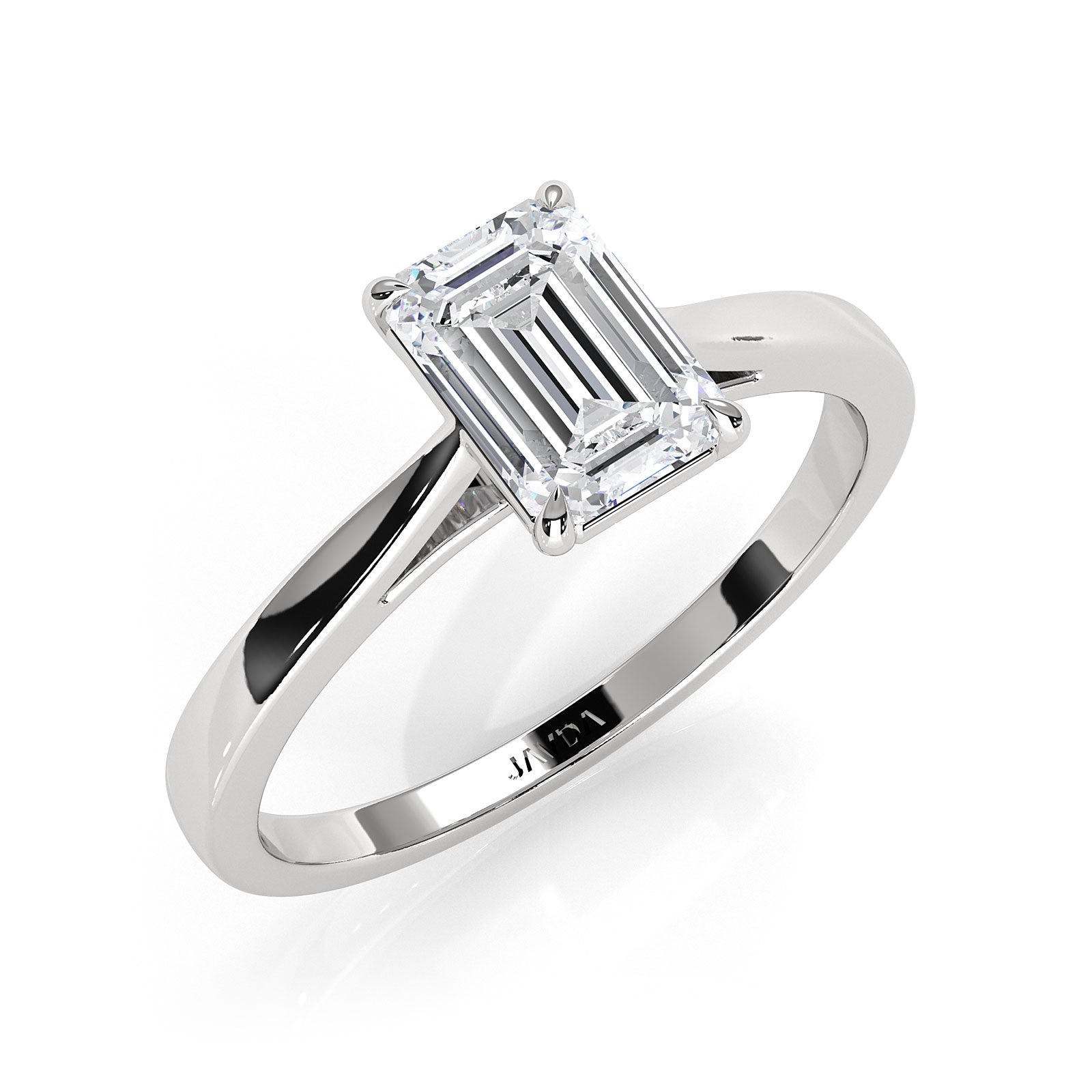 4g Lab Grown Round Diamond Solitaire Engagement 4 Prong Setting Ring IGI Certified 1.00 Ctw.