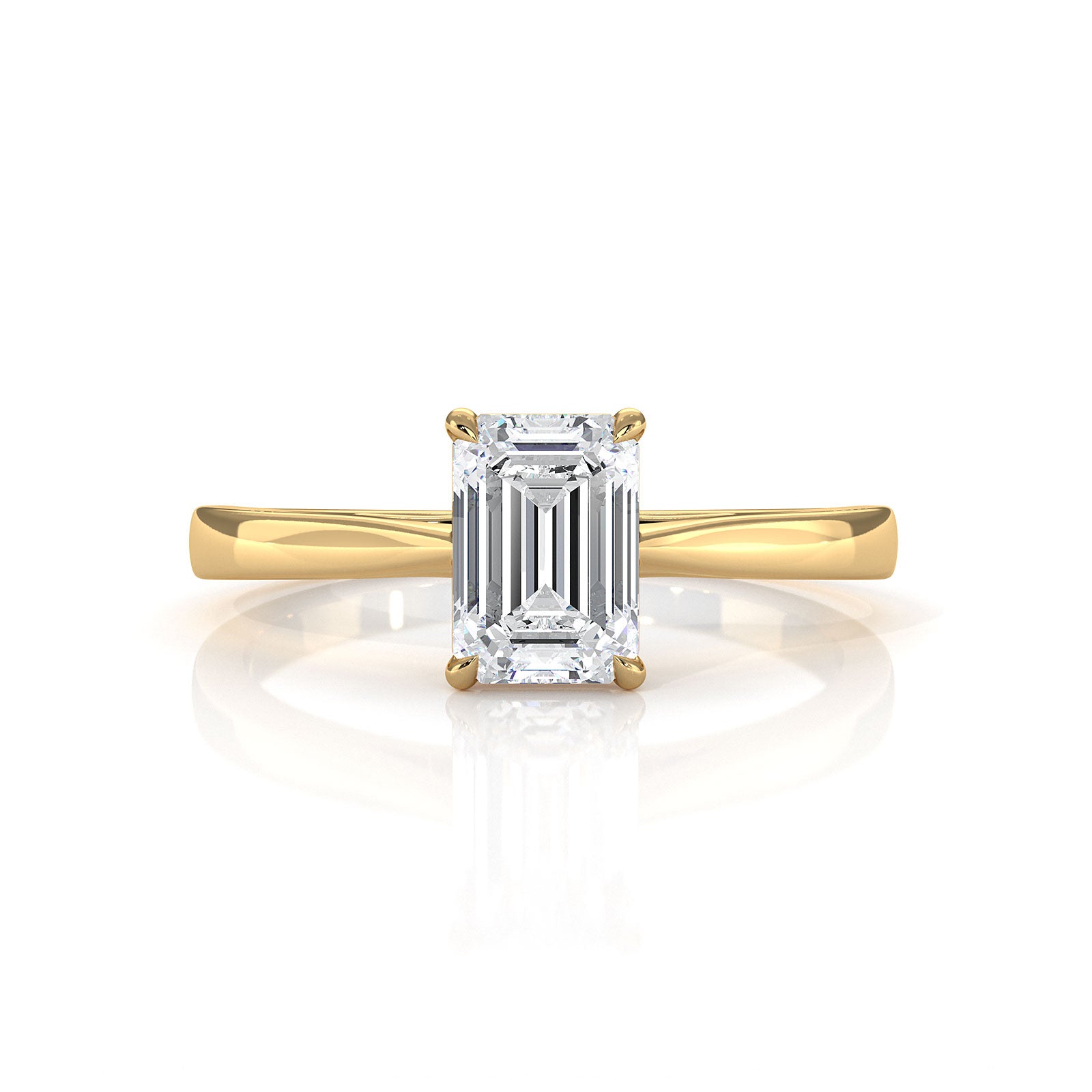 4g Lab Grown Round Diamond Solitaire Engagement 4 Prong Setting Ring IGI Certified 1.00 Ctw.