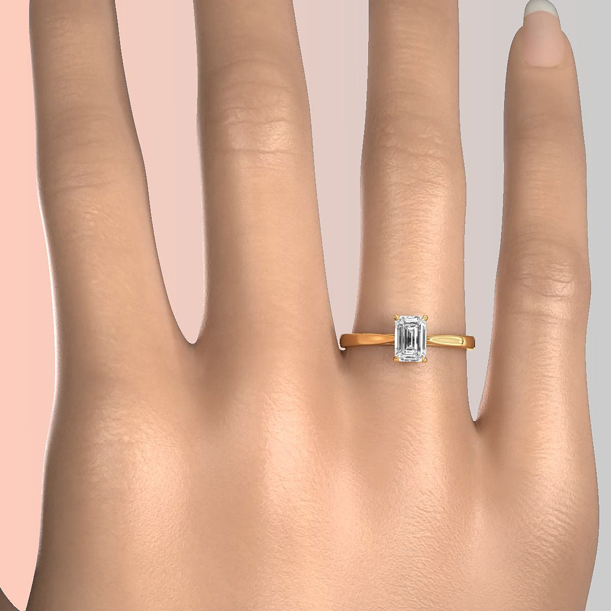 4g Lab Grown Round Diamond Solitaire Engagement 4 Prong Setting Ring IGI Certified 1.00 Ctw.