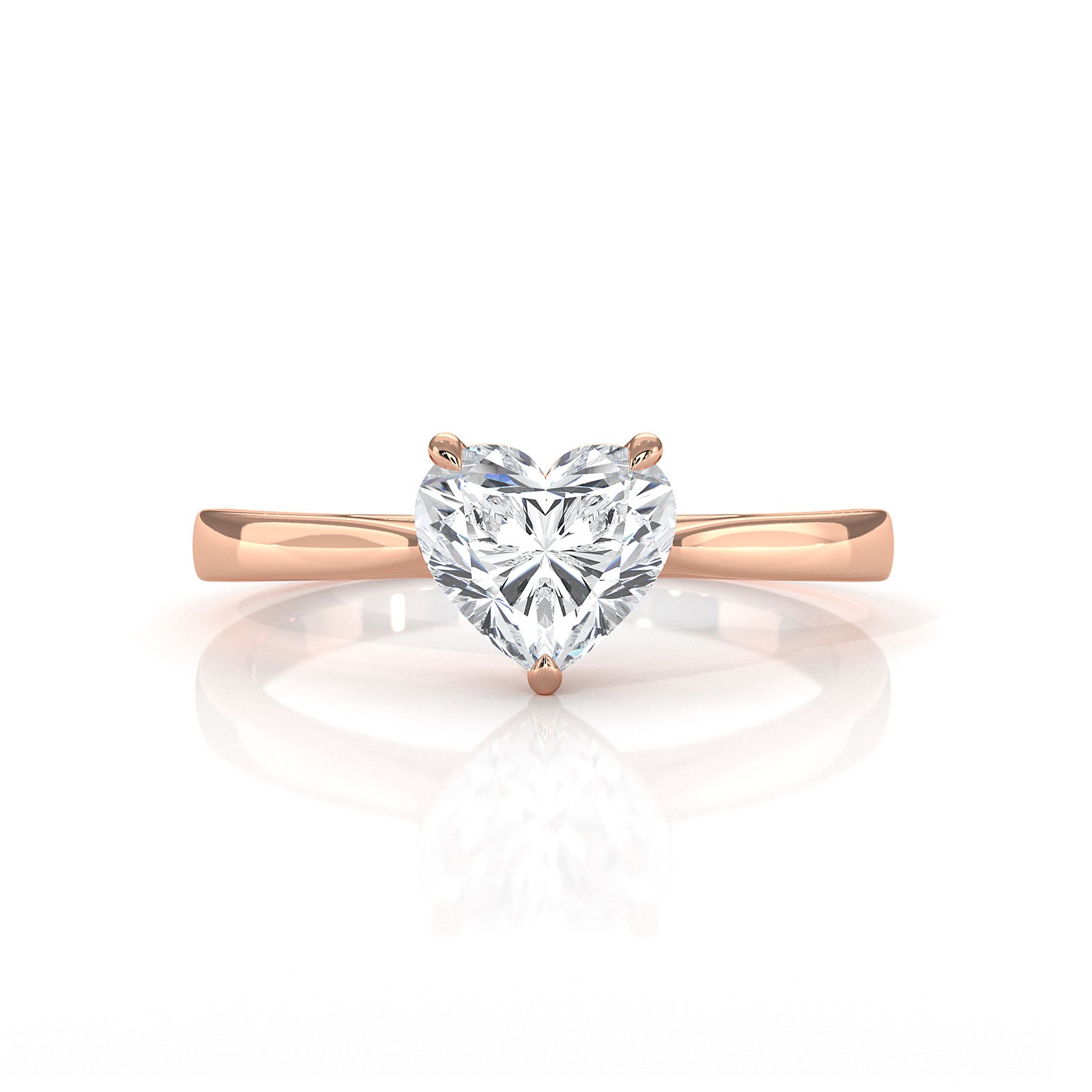 4g Lab Grown Round Diamond Solitaire Engagement 4 Prong Setting Ring IGI Certified 1.00 Ctw.