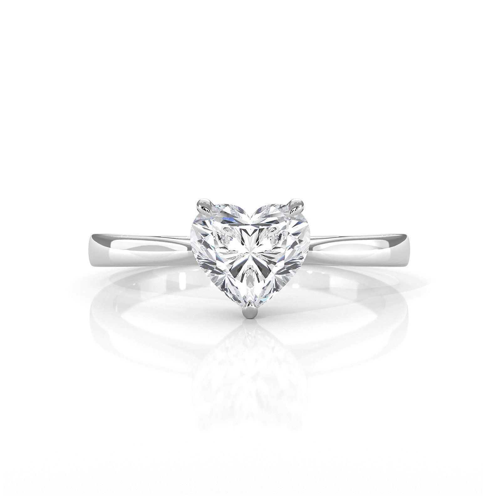 4g Lab Grown Round Diamond Solitaire Engagement 4 Prong Setting Ring IGI Certified 1.00 Ctw.