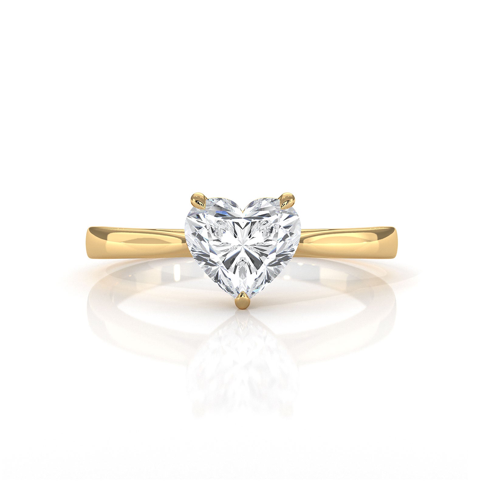 4g Lab Grown Round Diamond Solitaire Engagement 4 Prong Setting Ring IGI Certified 1.00 Ctw.