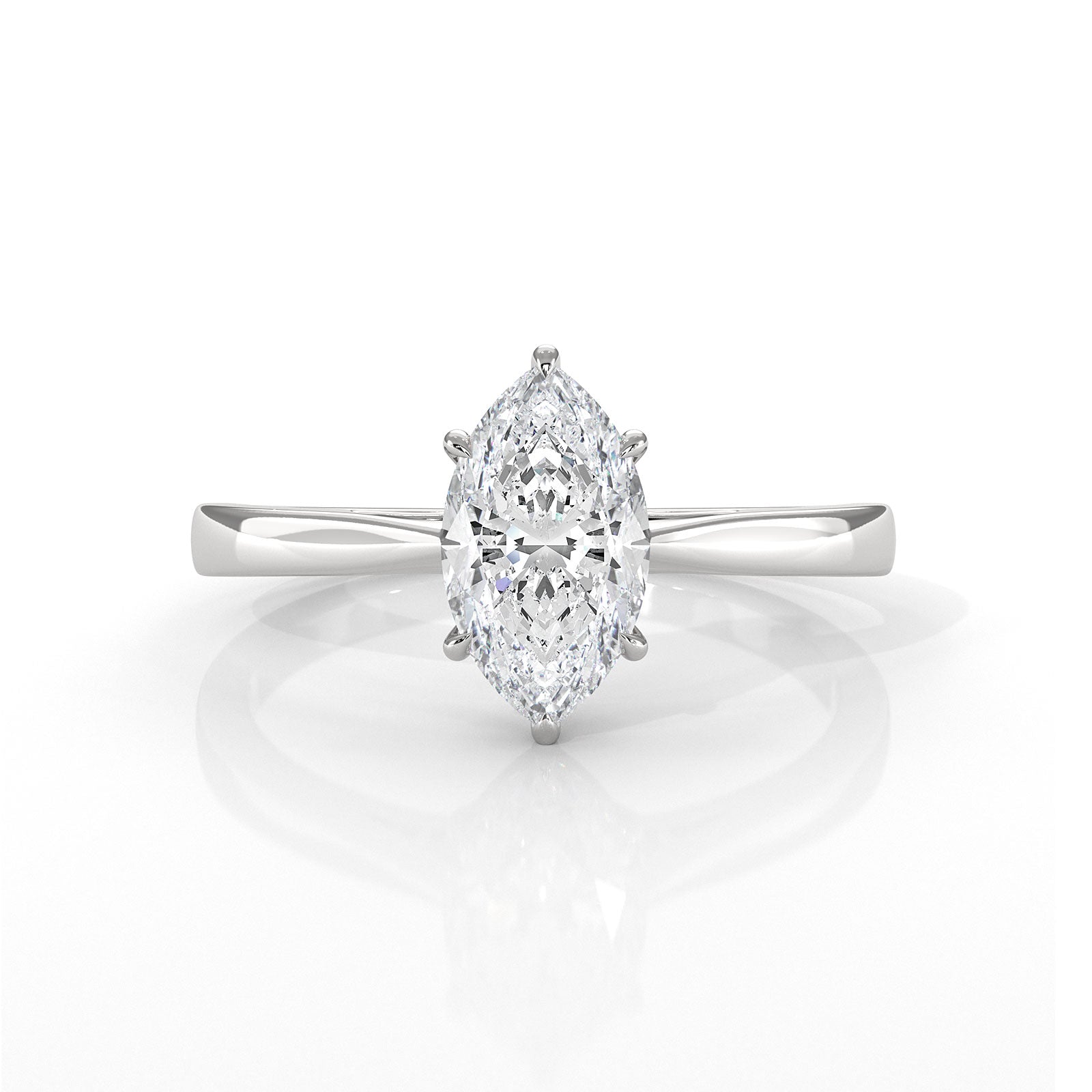 4g Lab Grown Round Diamond Solitaire Engagement 4 Prong Setting Ring IGI Certified 1.00 Ctw.