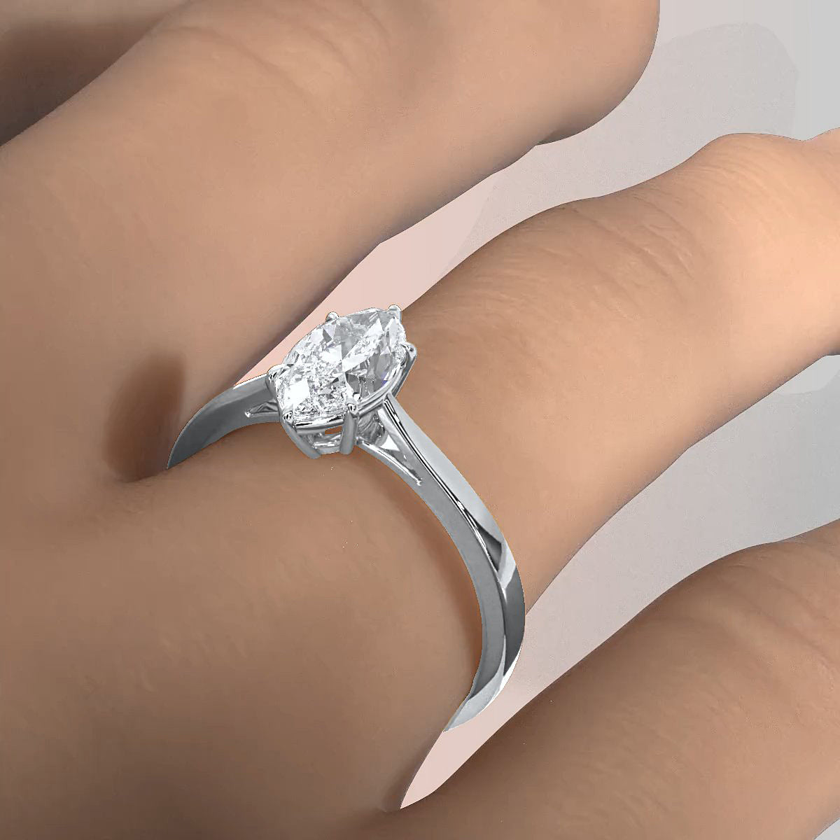 4g Lab Grown Round Diamond Solitaire Engagement 4 Prong Setting Ring IGI Certified 1.00 Ctw.