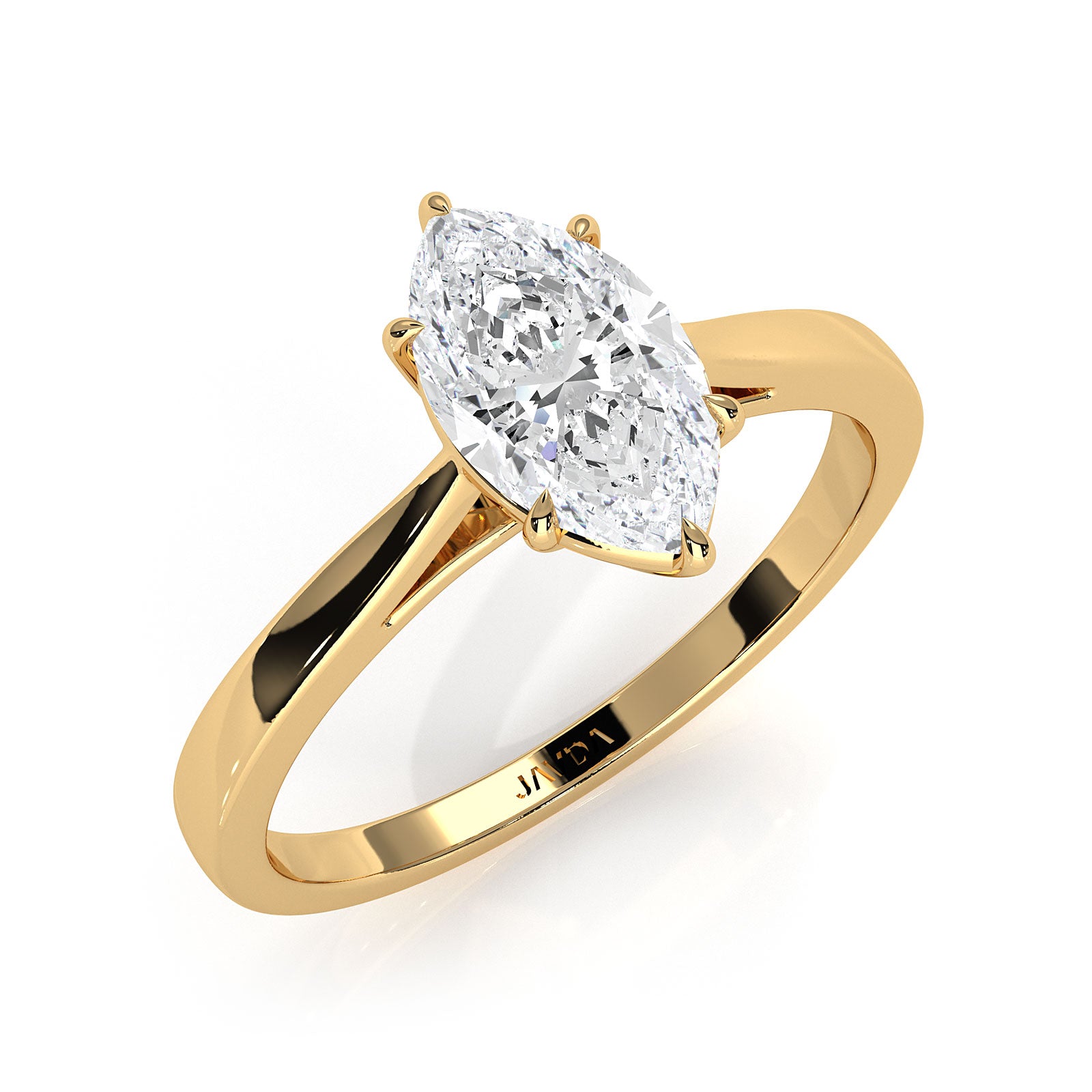 4g Lab Grown Round Diamond Solitaire Engagement 4 Prong Setting Ring IGI Certified 1.00 Ctw.