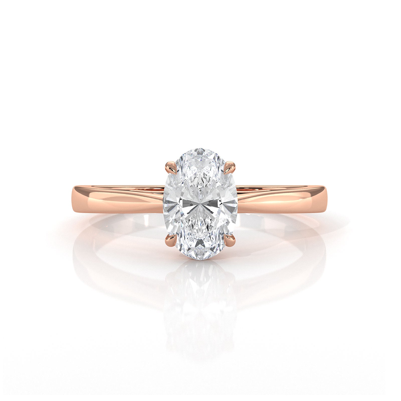 4g Lab Grown Round Diamond Solitaire Engagement 4 Prong Setting Ring IGI Certified 1.00 Ctw.