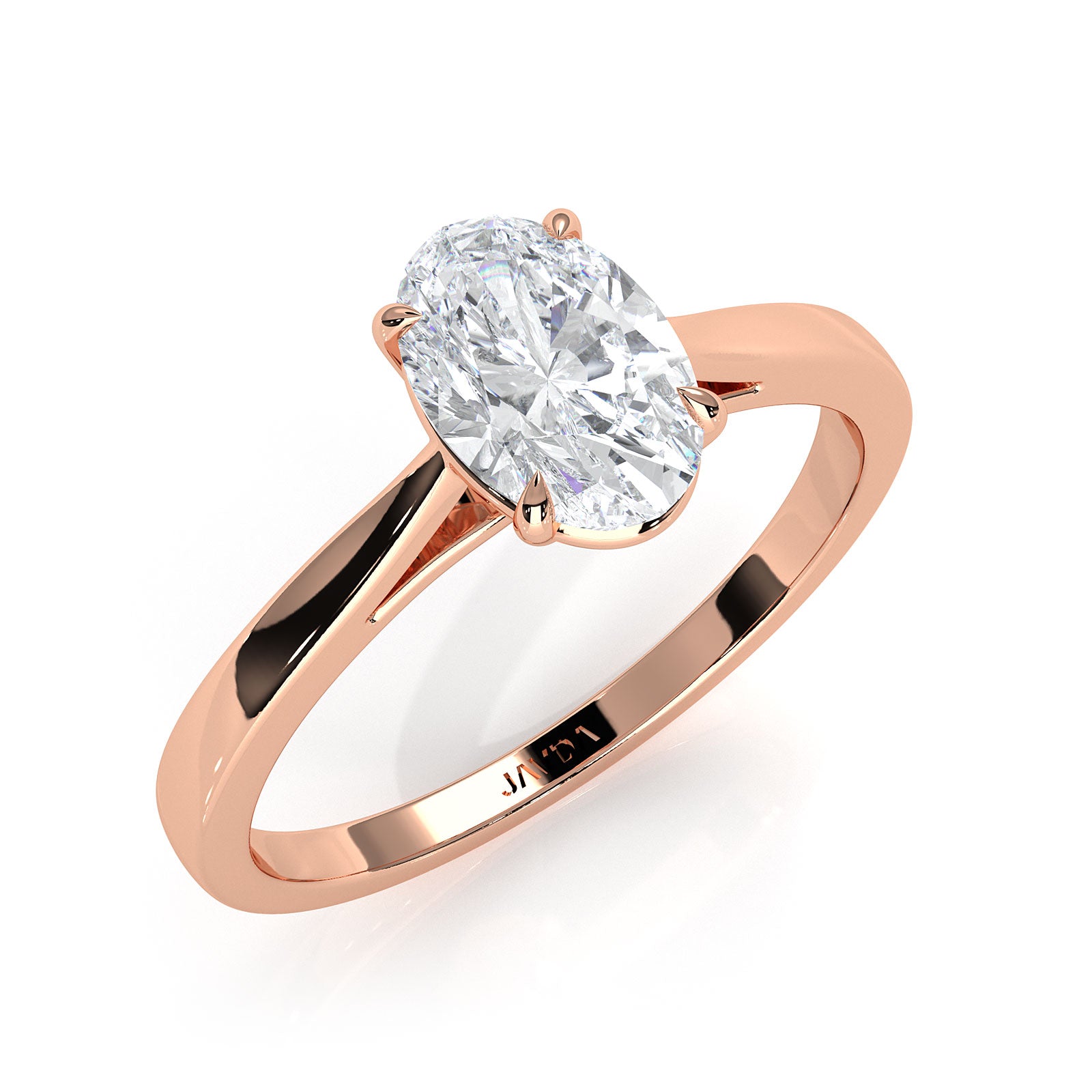 4g Lab Grown Round Diamond Solitaire Engagement 4 Prong Setting Ring IGI Certified 1.00 Ctw.