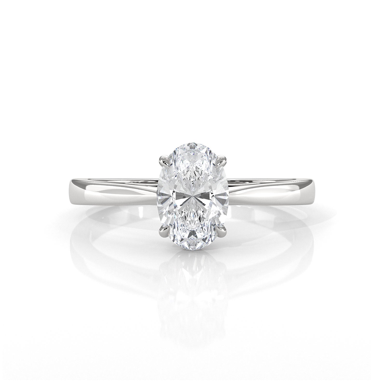4g Lab Grown Round Diamond Solitaire Engagement 4 Prong Setting Ring IGI Certified 1.00 Ctw.