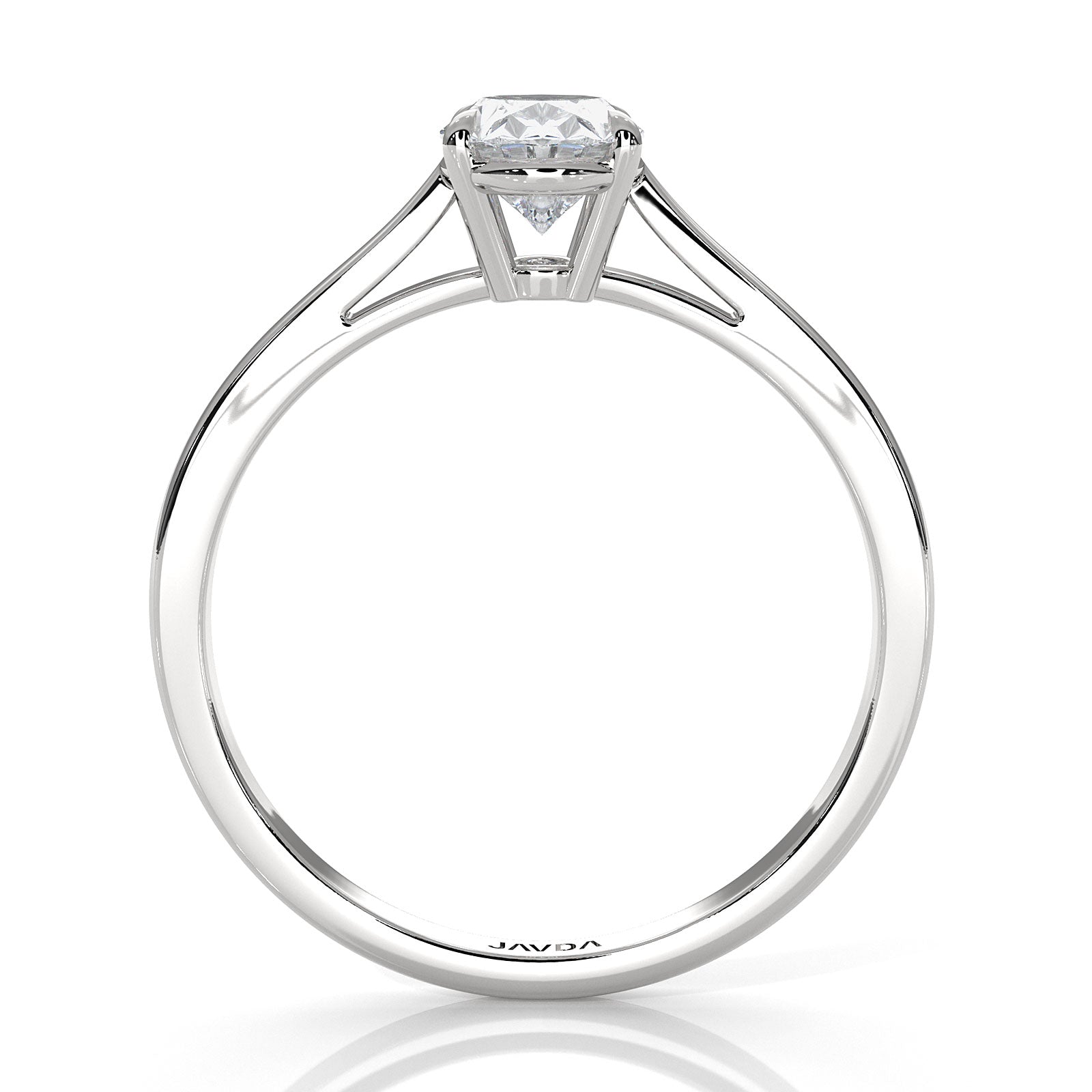 4g Lab Grown Round Diamond Solitaire Engagement 4 Prong Setting Ring IGI Certified 1.00 Ctw.