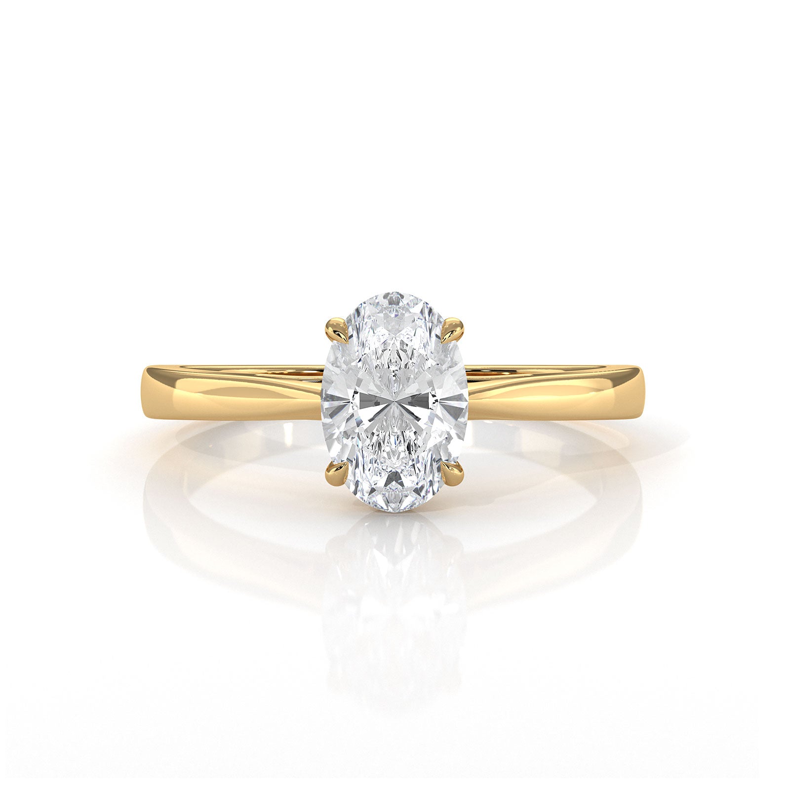 4g Lab Grown Round Diamond Solitaire Engagement 4 Prong Setting Ring IGI Certified 1.00 Ctw.