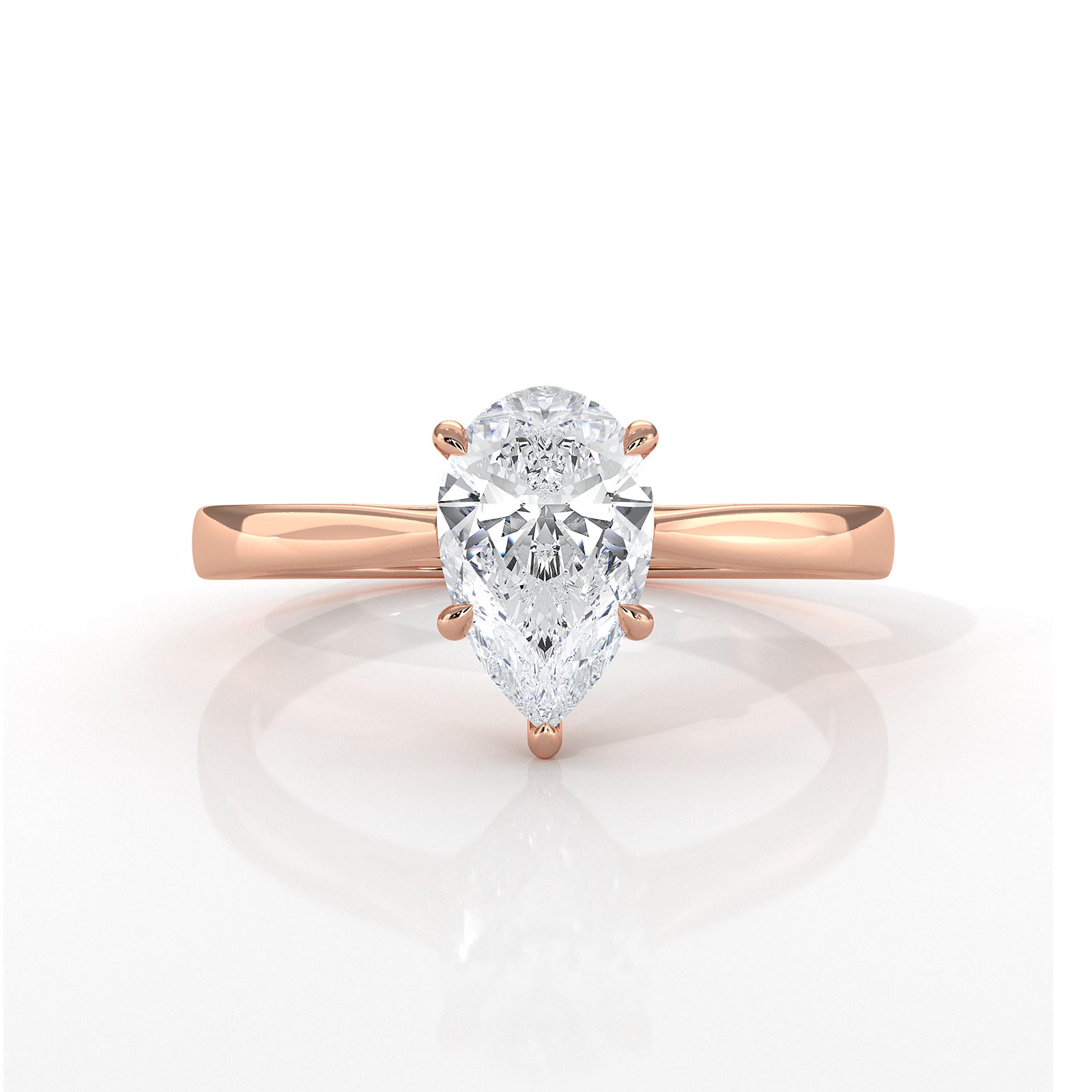 4g Lab Grown Round Diamond Solitaire Engagement 4 Prong Setting Ring IGI Certified 1.00 Ctw.