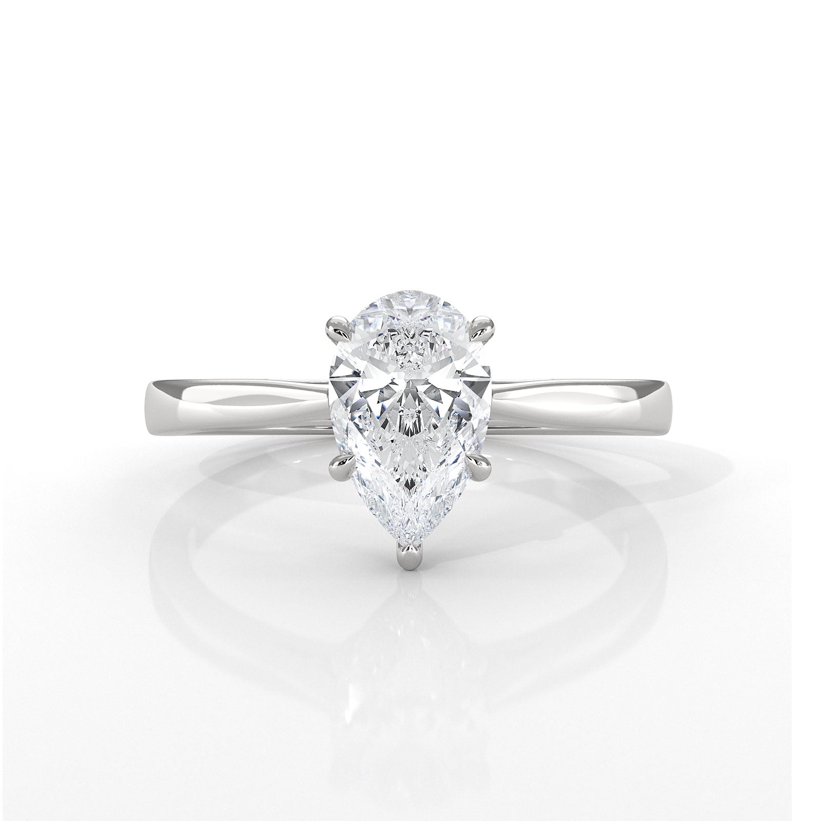 4g Lab Grown Round Diamond Solitaire Engagement 4 Prong Setting Ring IGI Certified 1.00 Ctw.