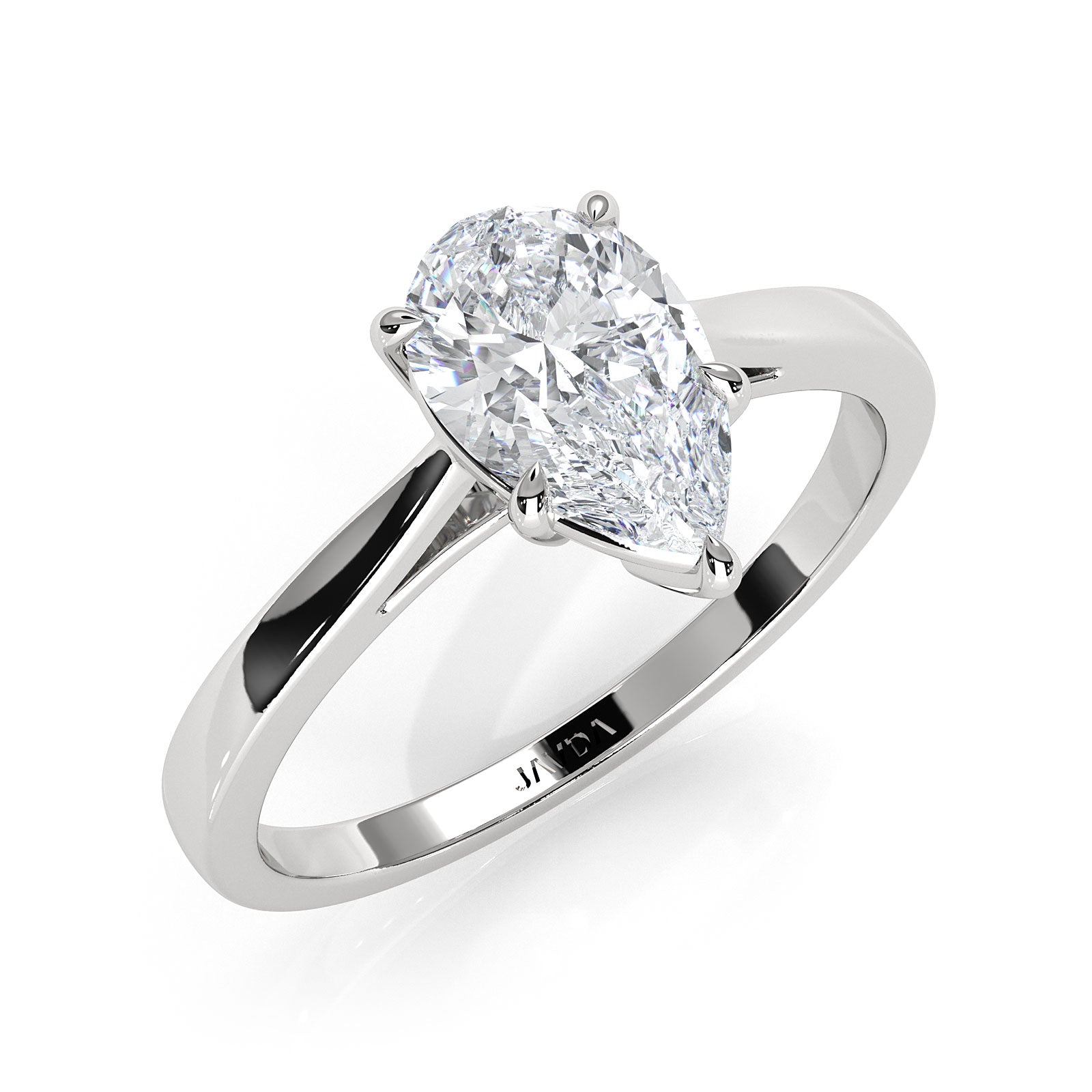 4g Lab Grown Round Diamond Solitaire Engagement 4 Prong Setting Ring IGI Certified 1.00 Ctw.