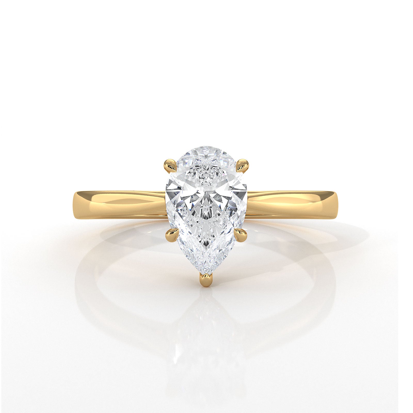 4g Lab Grown Round Diamond Solitaire Engagement 4 Prong Setting Ring IGI Certified 1.00 Ctw.