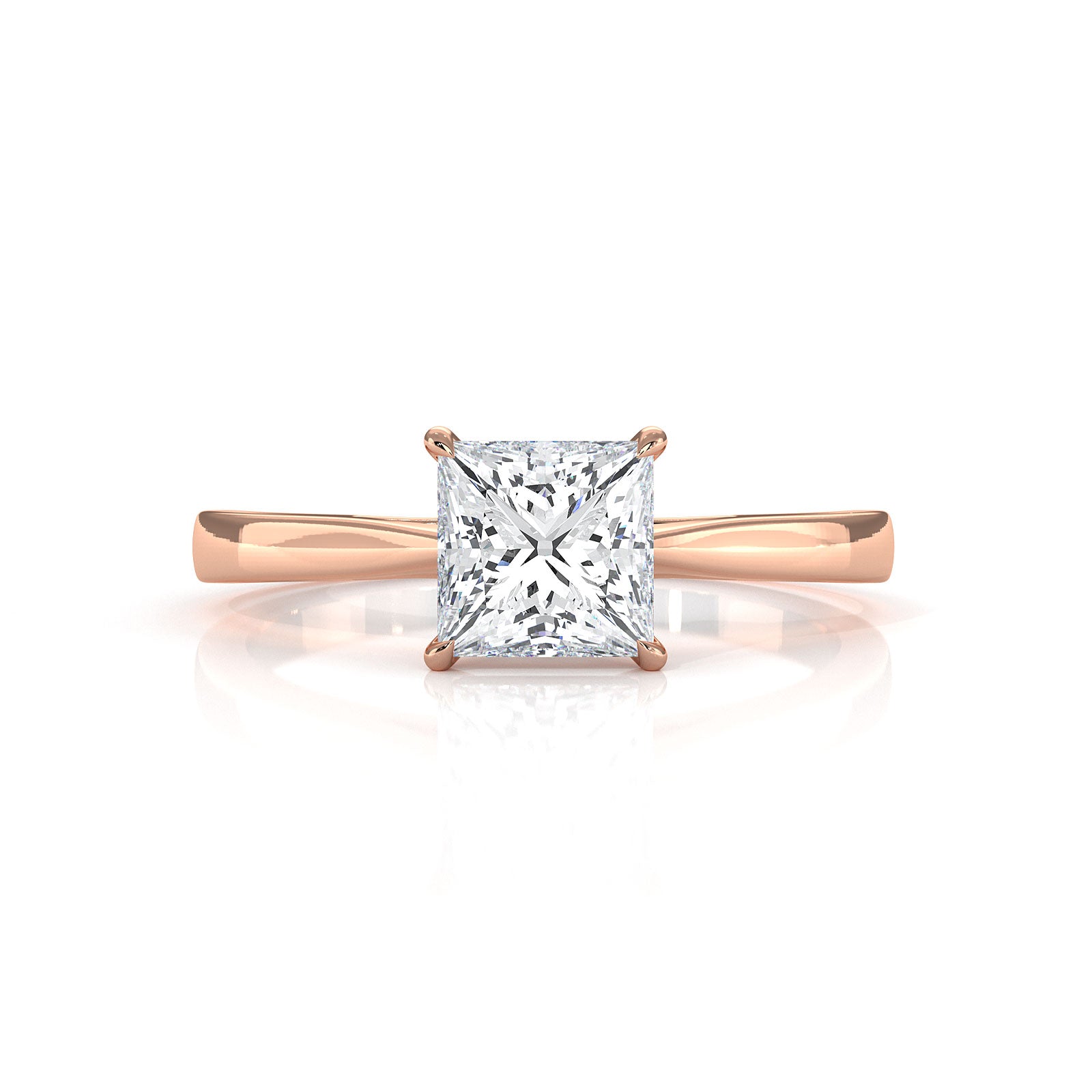 4g Lab Grown Round Diamond Solitaire Engagement 4 Prong Setting Ring IGI Certified 1.00 Ctw.