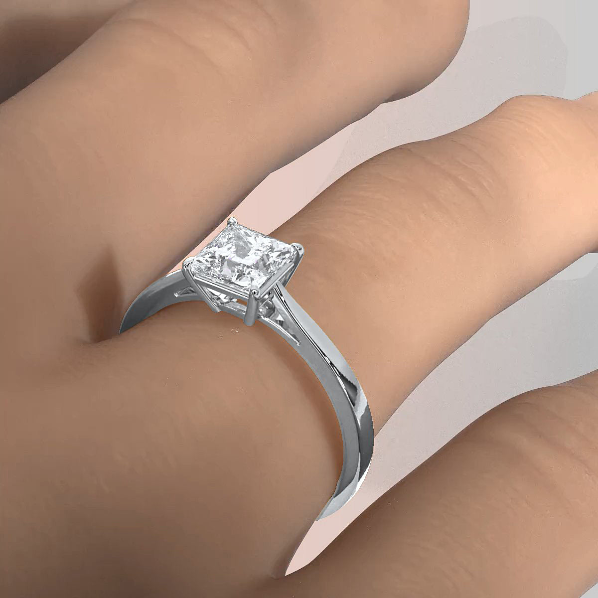 4g Lab Grown Round Diamond Solitaire Engagement 4 Prong Setting Ring IGI Certified 1.00 Ctw.