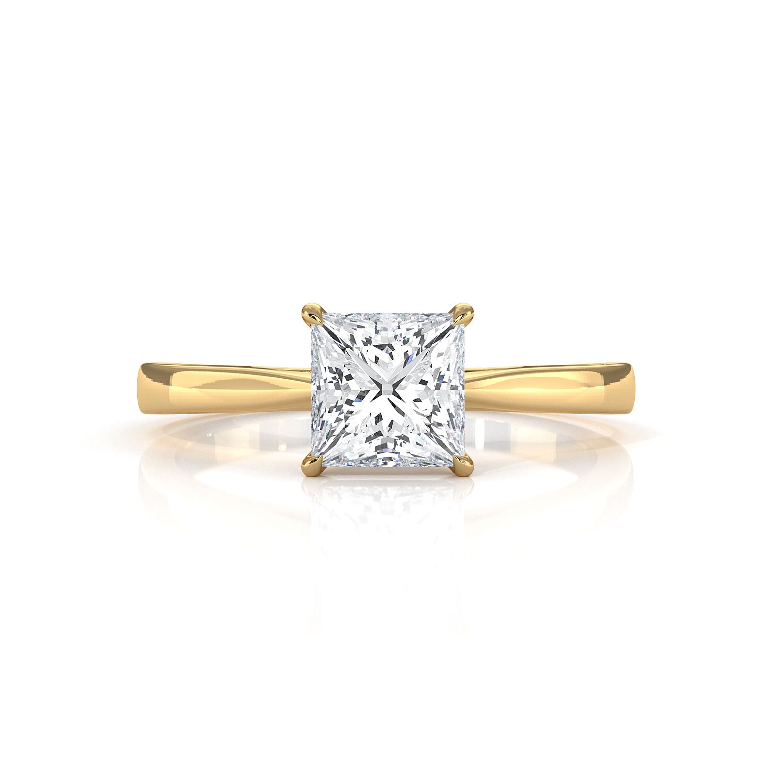 4g Lab Grown Round Diamond Solitaire Engagement 4 Prong Setting Ring IGI Certified 1.00 Ctw.