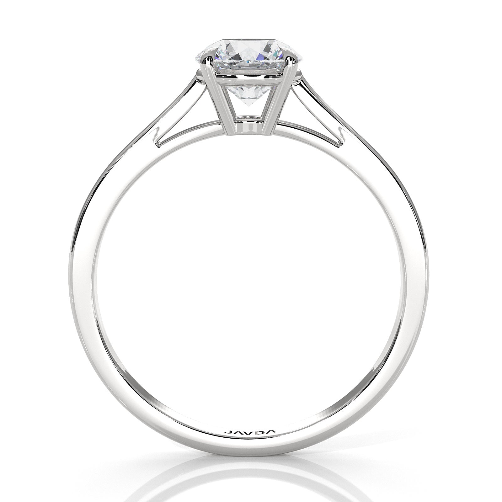 4g Lab Grown Round Diamond Solitaire Engagement 4 Prong Setting Ring IGI Certified 1.00 Ctw.
