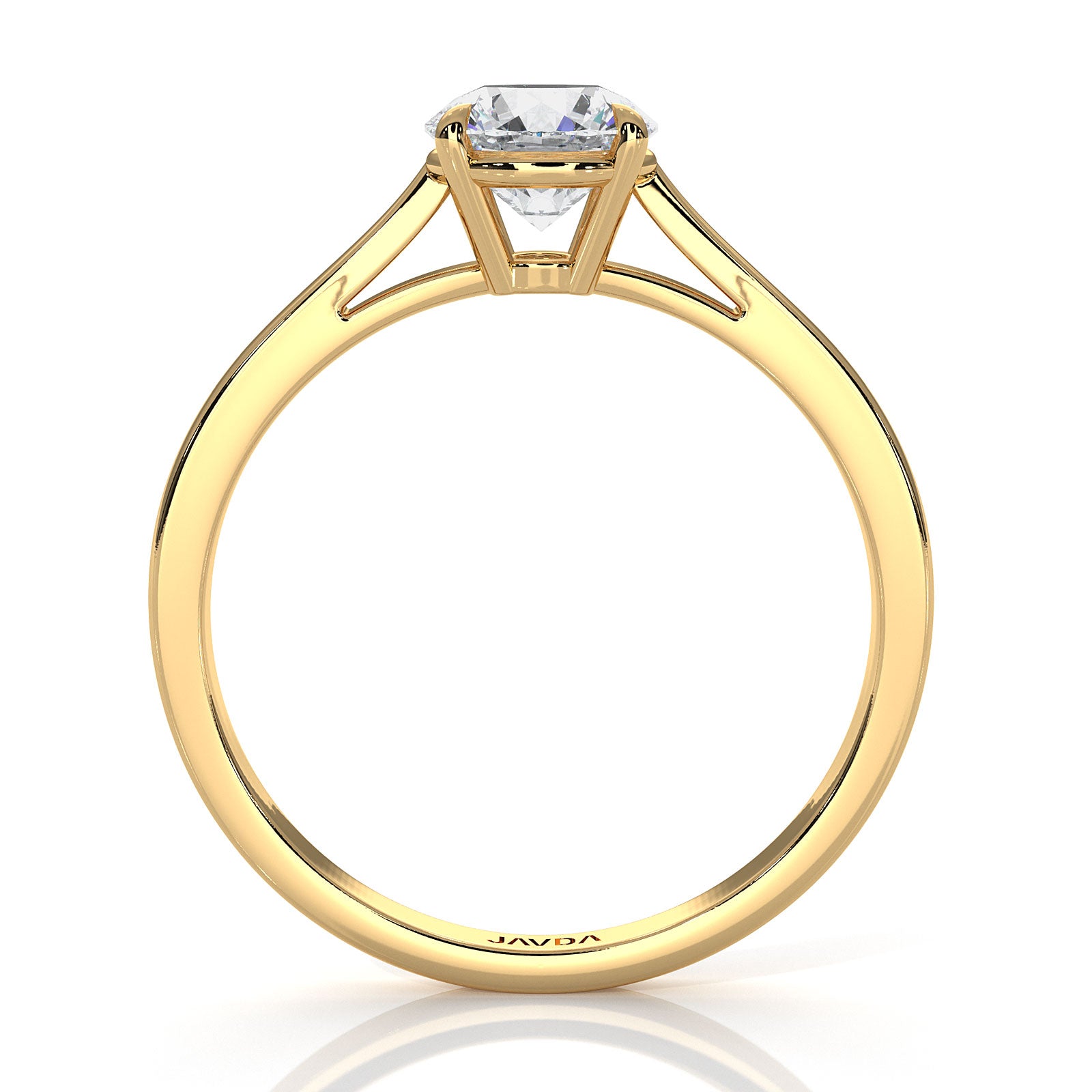 4g Lab Grown Round Diamond Solitaire Engagement 4 Prong Setting Ring IGI Certified 1.00 Ctw.