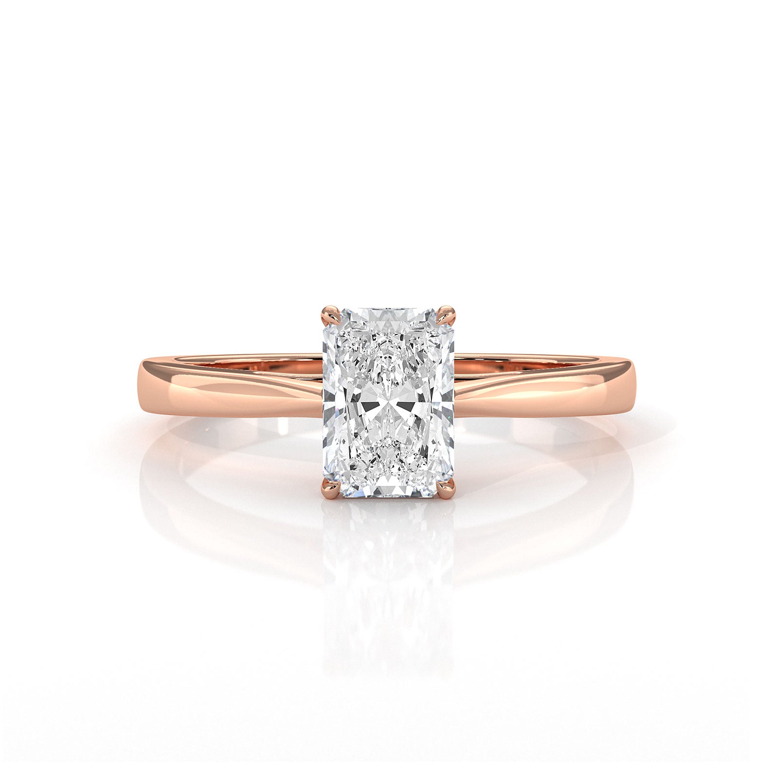 4g Lab Grown Round Diamond Solitaire Engagement 4 Prong Setting Ring IGI Certified 1.00 Ctw.
