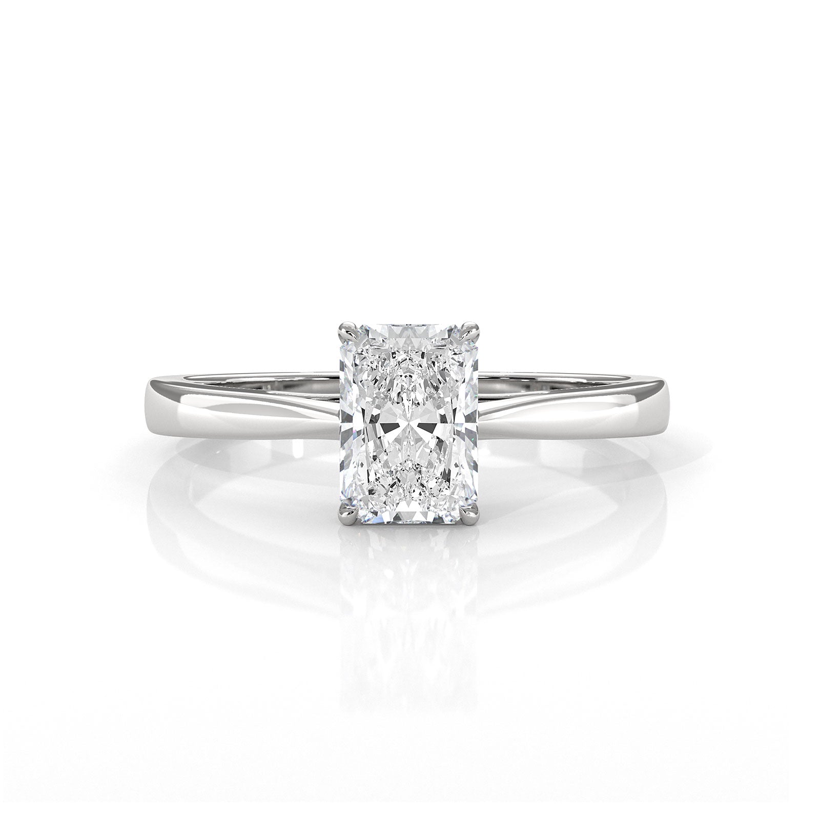 4g Lab Grown Round Diamond Solitaire Engagement 4 Prong Setting Ring IGI Certified 1.00 Ctw.