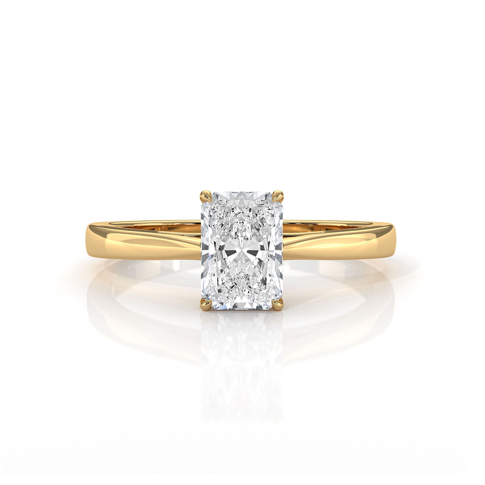 4g Lab Grown Round Diamond Solitaire Engagement 4 Prong Setting Ring IGI Certified 1.00 Ctw.