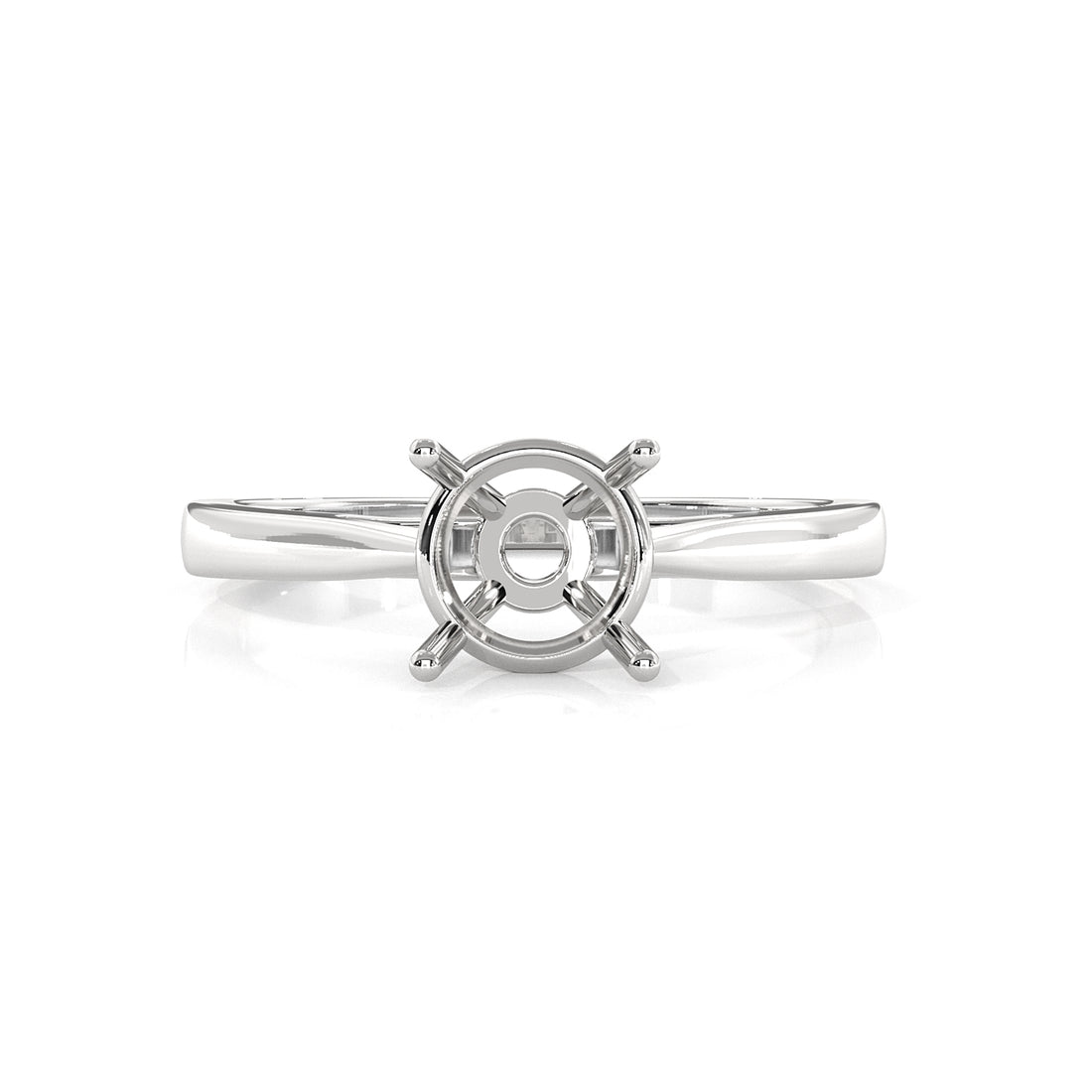 4g Four Prong Setting Solitaire Semi Mount Engagement Ring