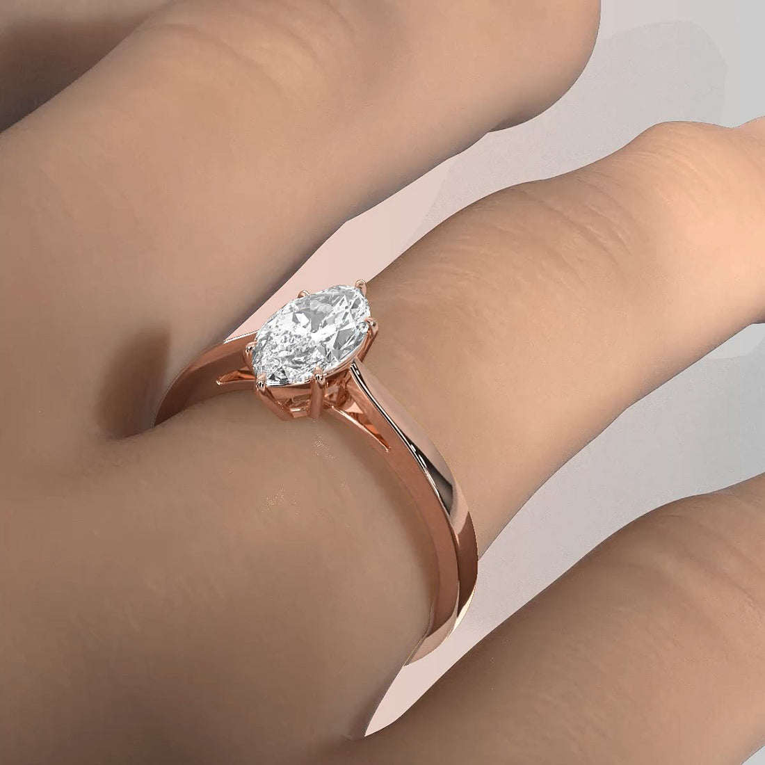 Lab Grown Diamond IGI Certified 4 Prong Solitaire Engagement Ring 4g Setting 1.00 Ctw.