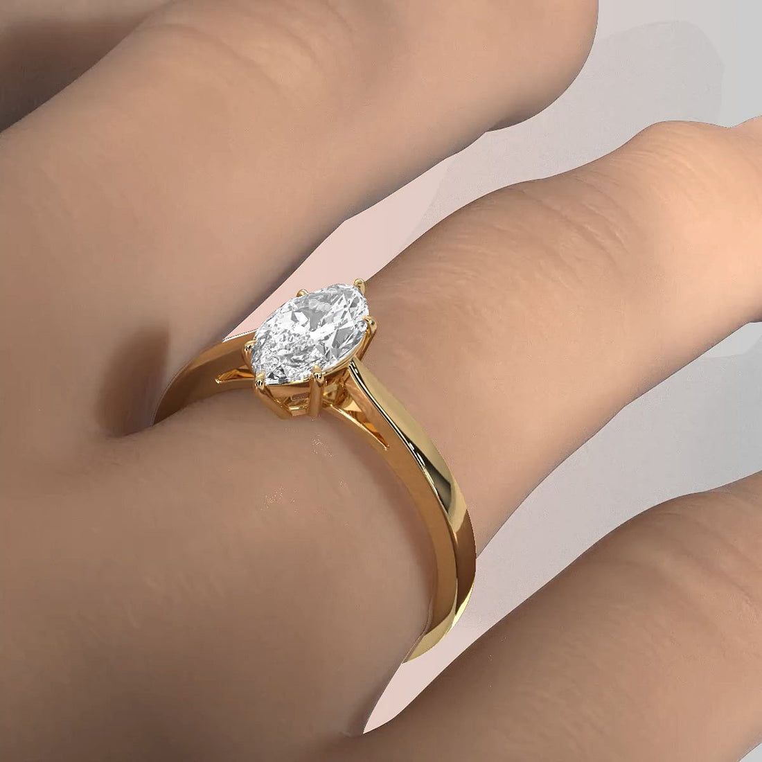 Lab Grown Diamond IGI Certified 4 Prong Solitaire Engagement Ring 4g Setting 1.00 Ctw.