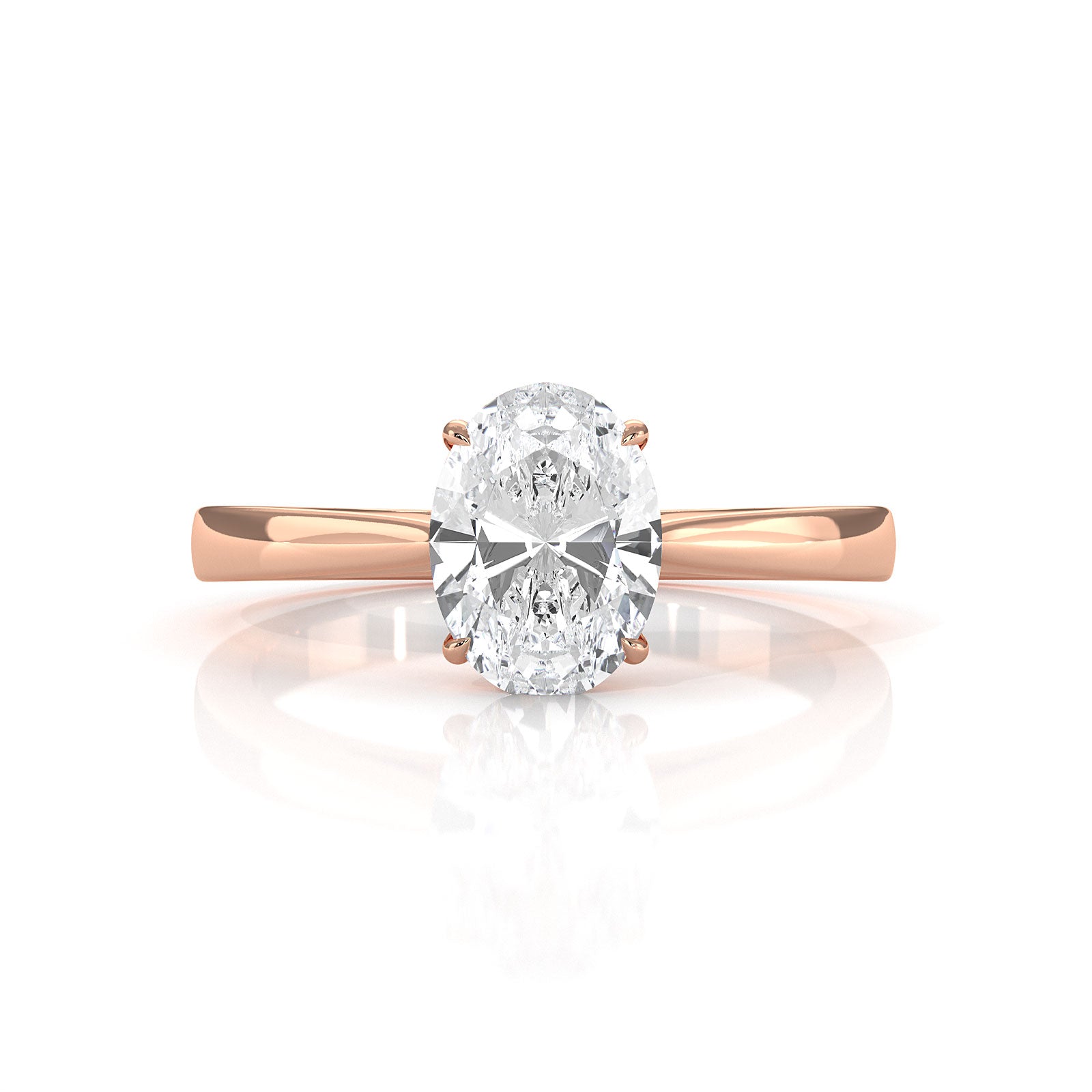 Lab Grown Diamond IGI Certified 4 Prong Solitaire Engagement Ring 4g Setting 1.00 Ctw.