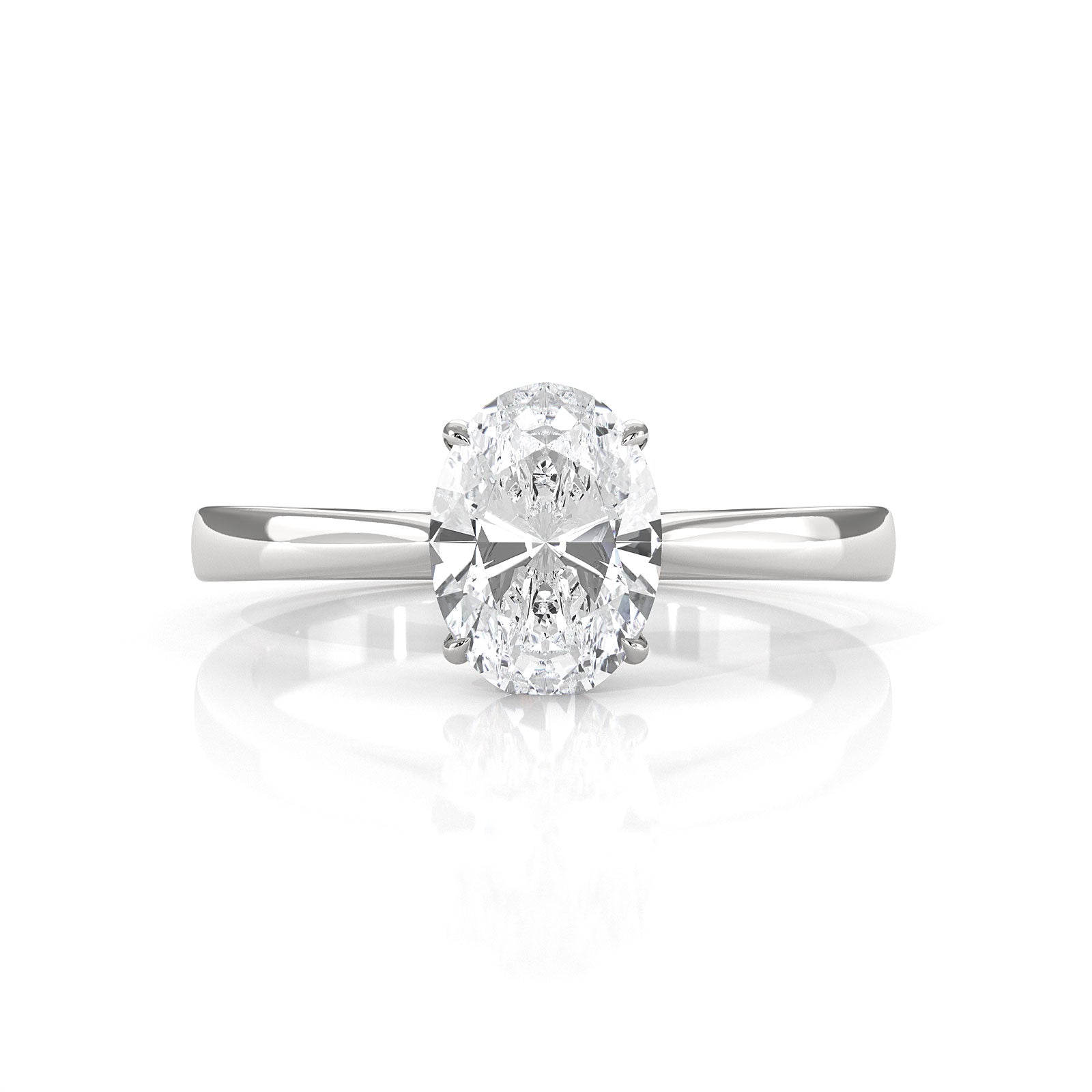 Lab Grown Diamond IGI Certified 4 Prong Solitaire Engagement Ring 4g Setting 1.00 Ctw.