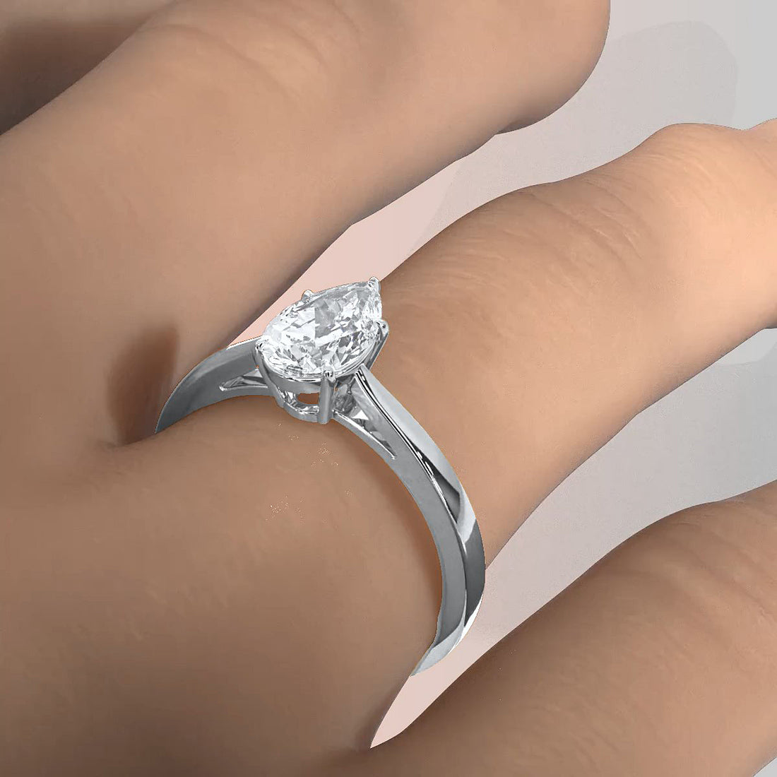 Lab Grown Diamond IGI Certified 4 Prong Solitaire Engagement Ring 4g Setting 1.00 Ctw.