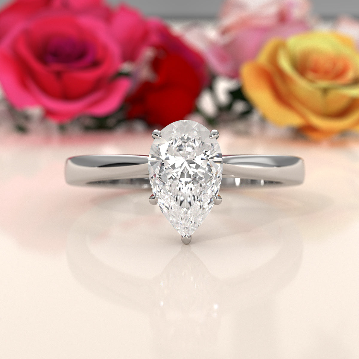 Lab Grown Diamond IGI Certified 4 Prong Solitaire Engagement Ring 4g Setting 1.00 Ctw.