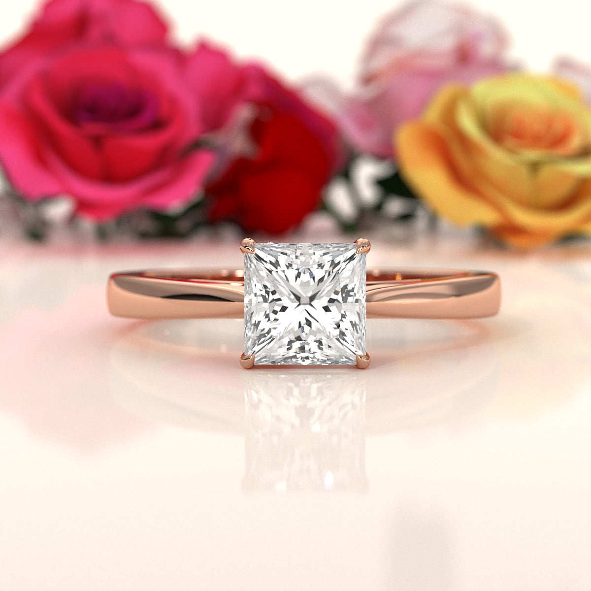 Lab Grown Diamond IGI Certified 4 Prong Solitaire Engagement Ring 4g Setting 1.00 Ctw.