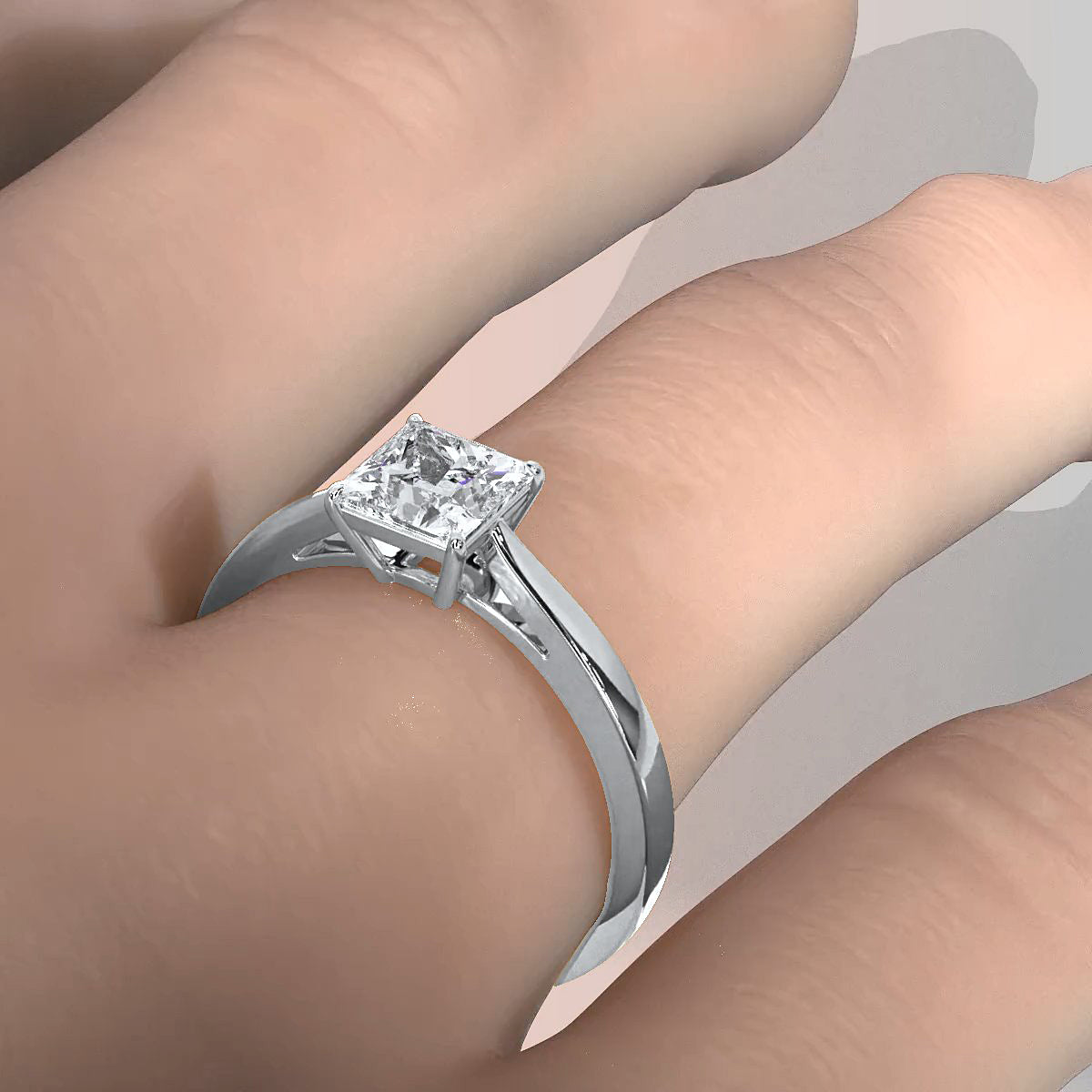 Lab Grown Diamond IGI Certified 4 Prong Solitaire Engagement Ring 4g Setting 1.00 Ctw.