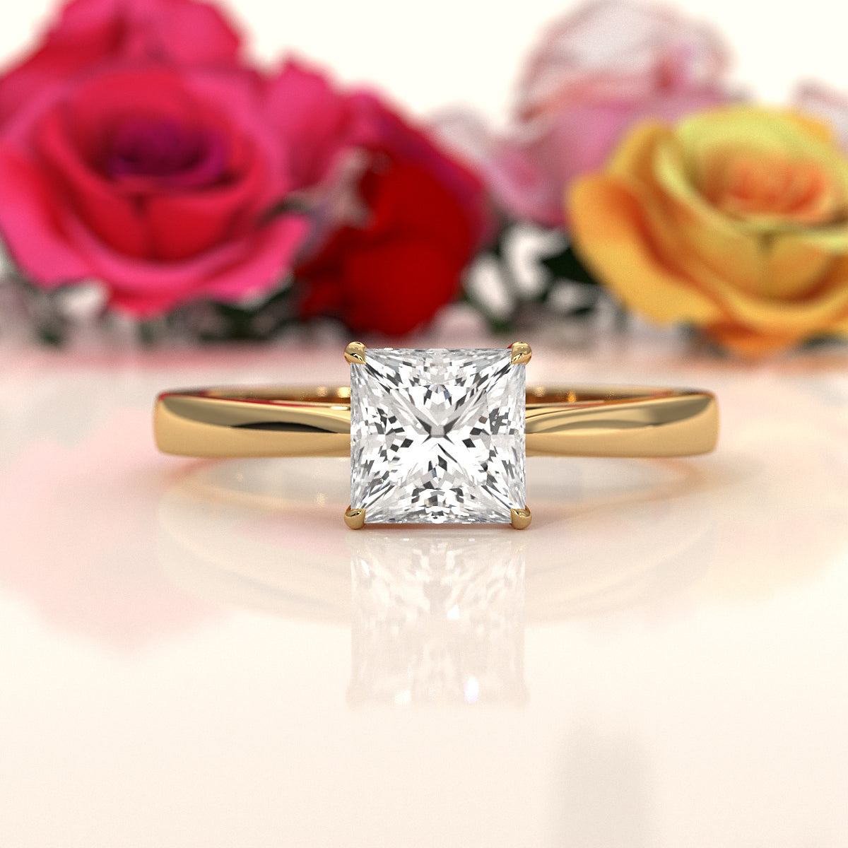 Lab Grown Diamond IGI Certified 4 Prong Solitaire Engagement Ring 4g Setting 1.00 Ctw.