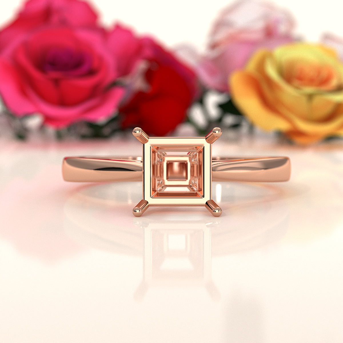 4g Prong Set Solitaire Semi Mount Engagement Ring Setting