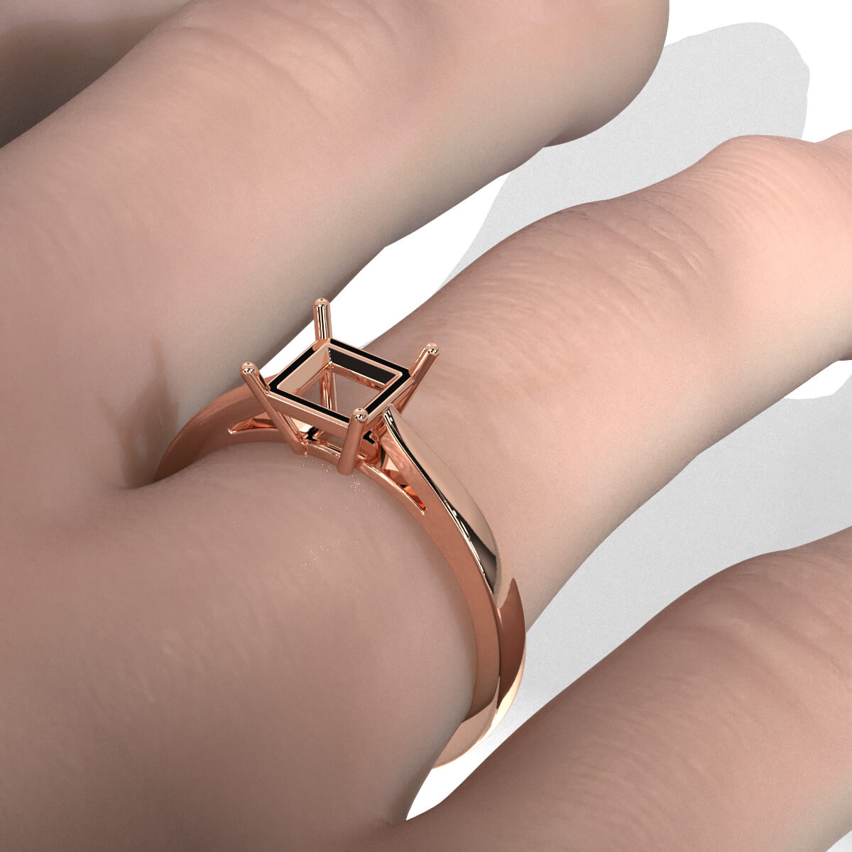 4g Prong Set Solitaire Semi Mount Engagement Ring Setting