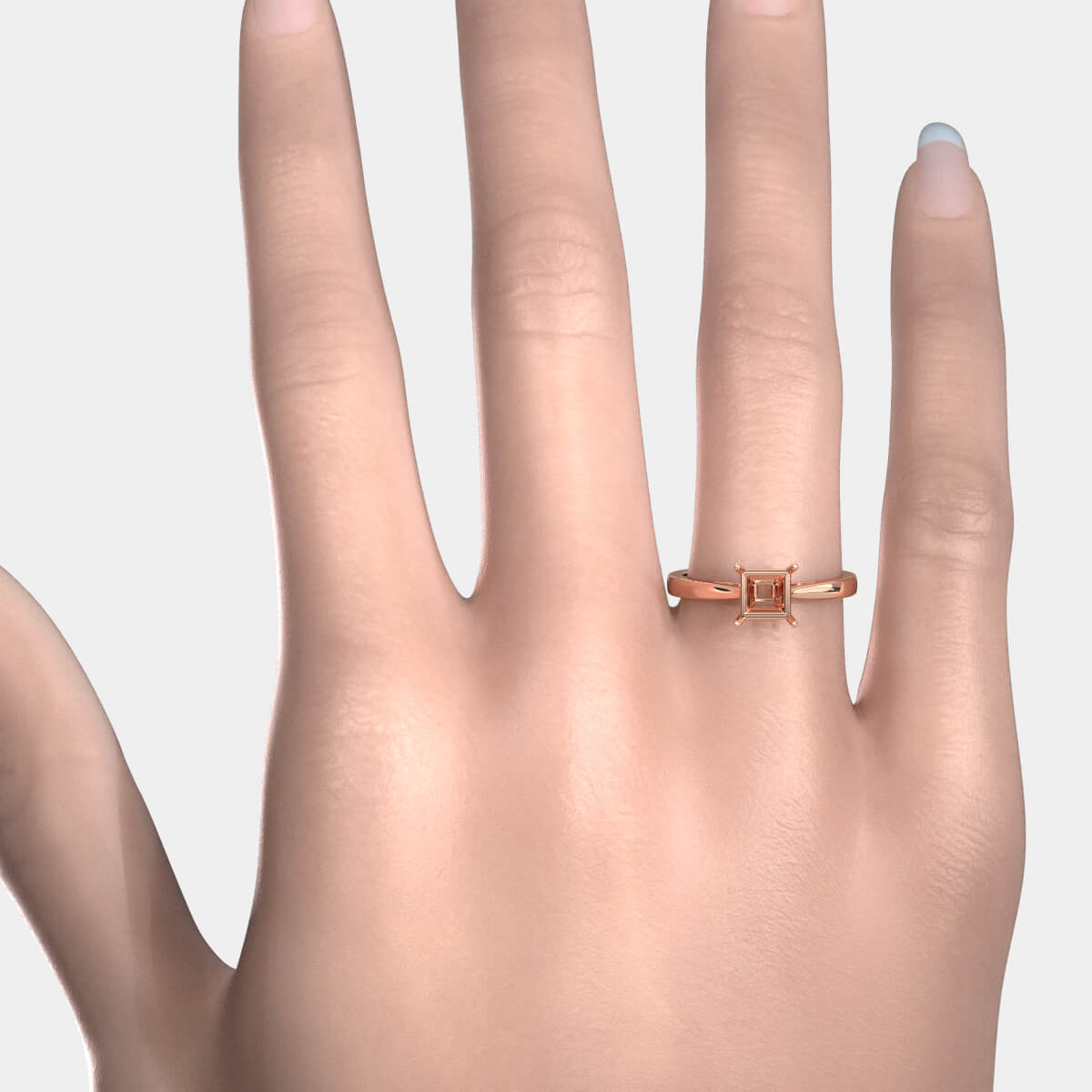 4g Prong Set Solitaire Semi Mount Engagement Ring Setting