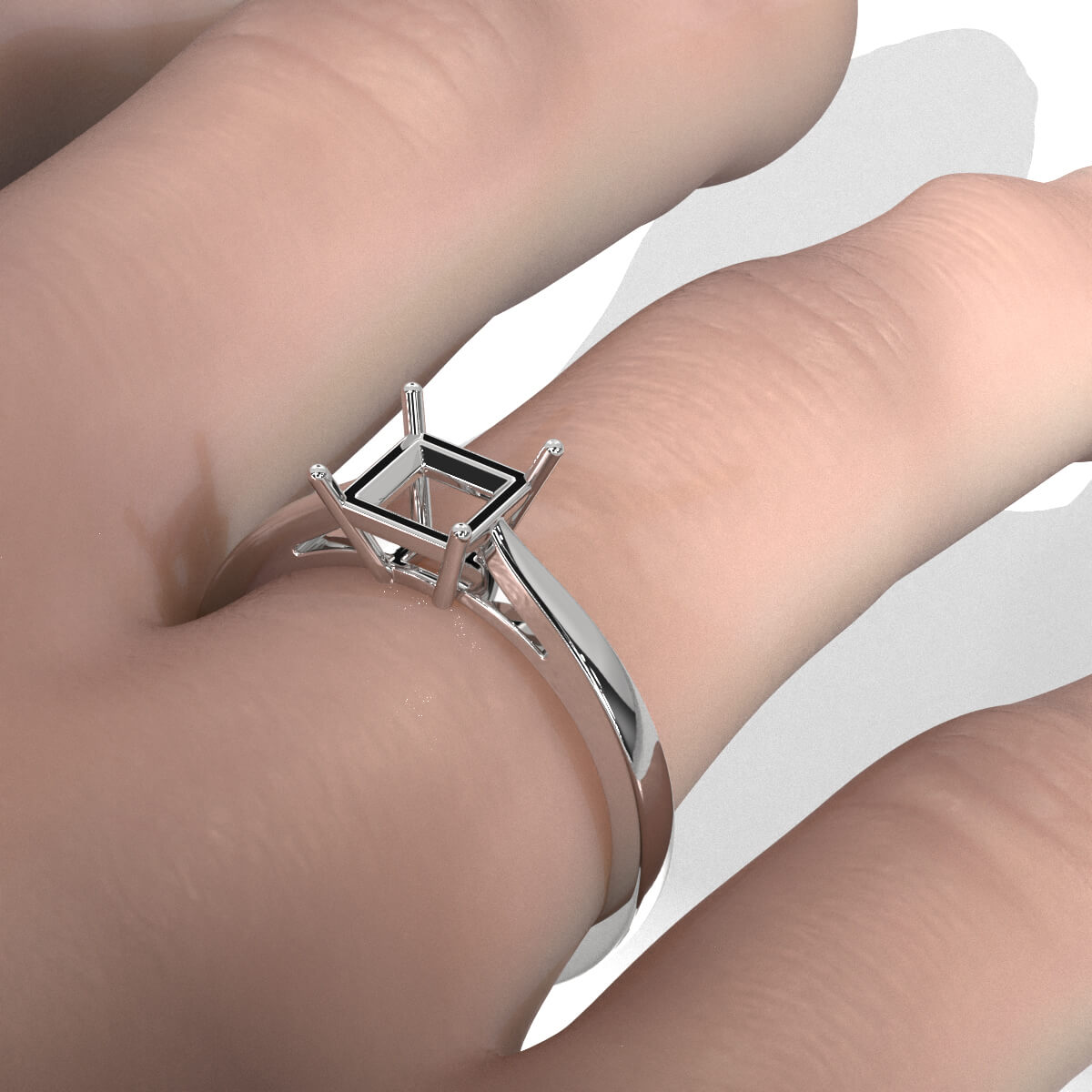 4g Prong Set Solitaire Semi Mount Engagement Ring Setting