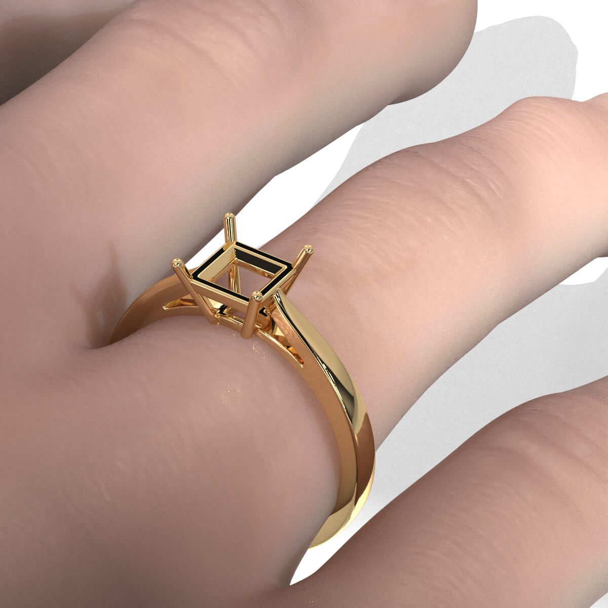 4g Prong Set Solitaire Semi Mount Engagement Ring Setting