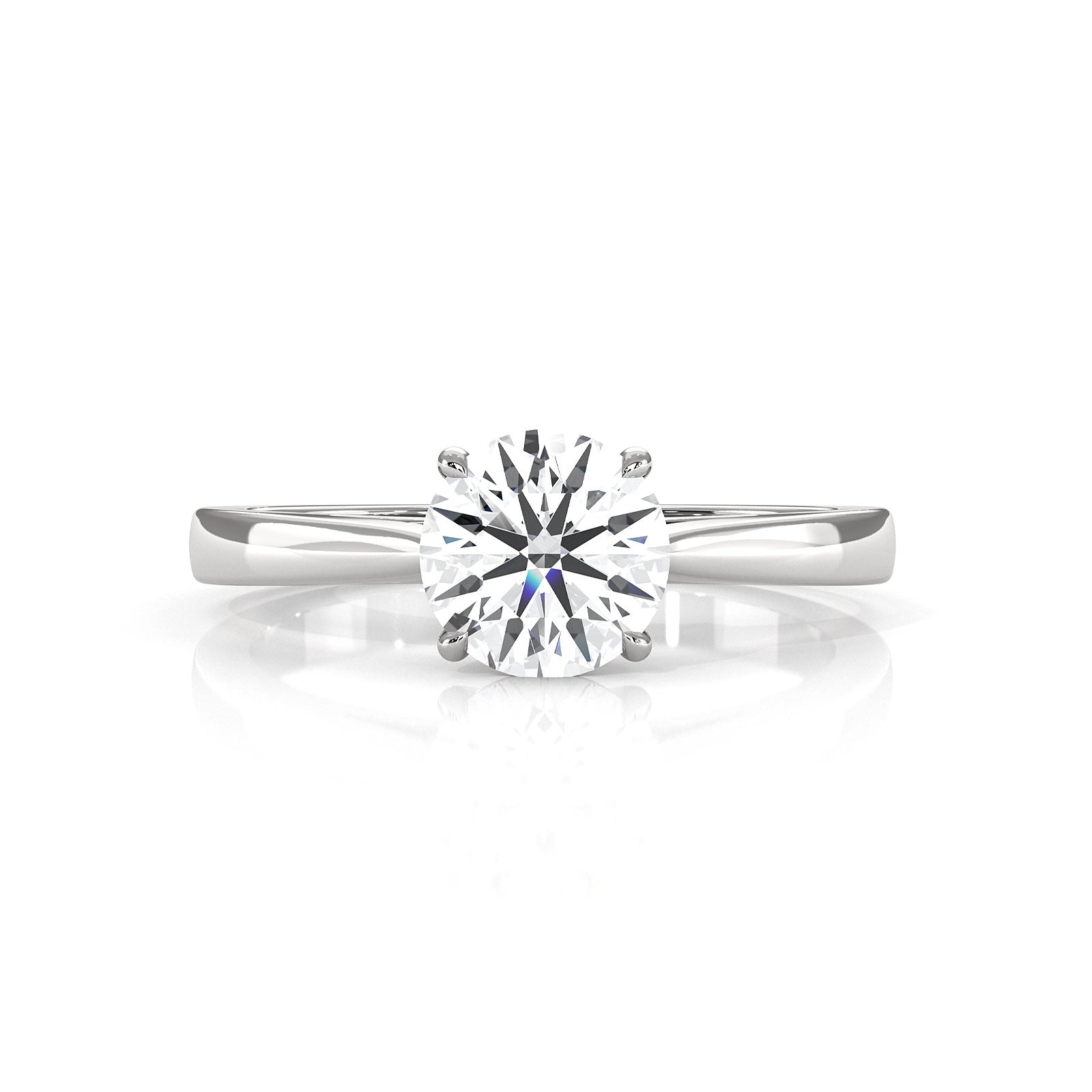 Lab Grown Diamond IGI Certified 4 Prong Solitaire Engagement Ring 4g Setting 1.00 Ctw.