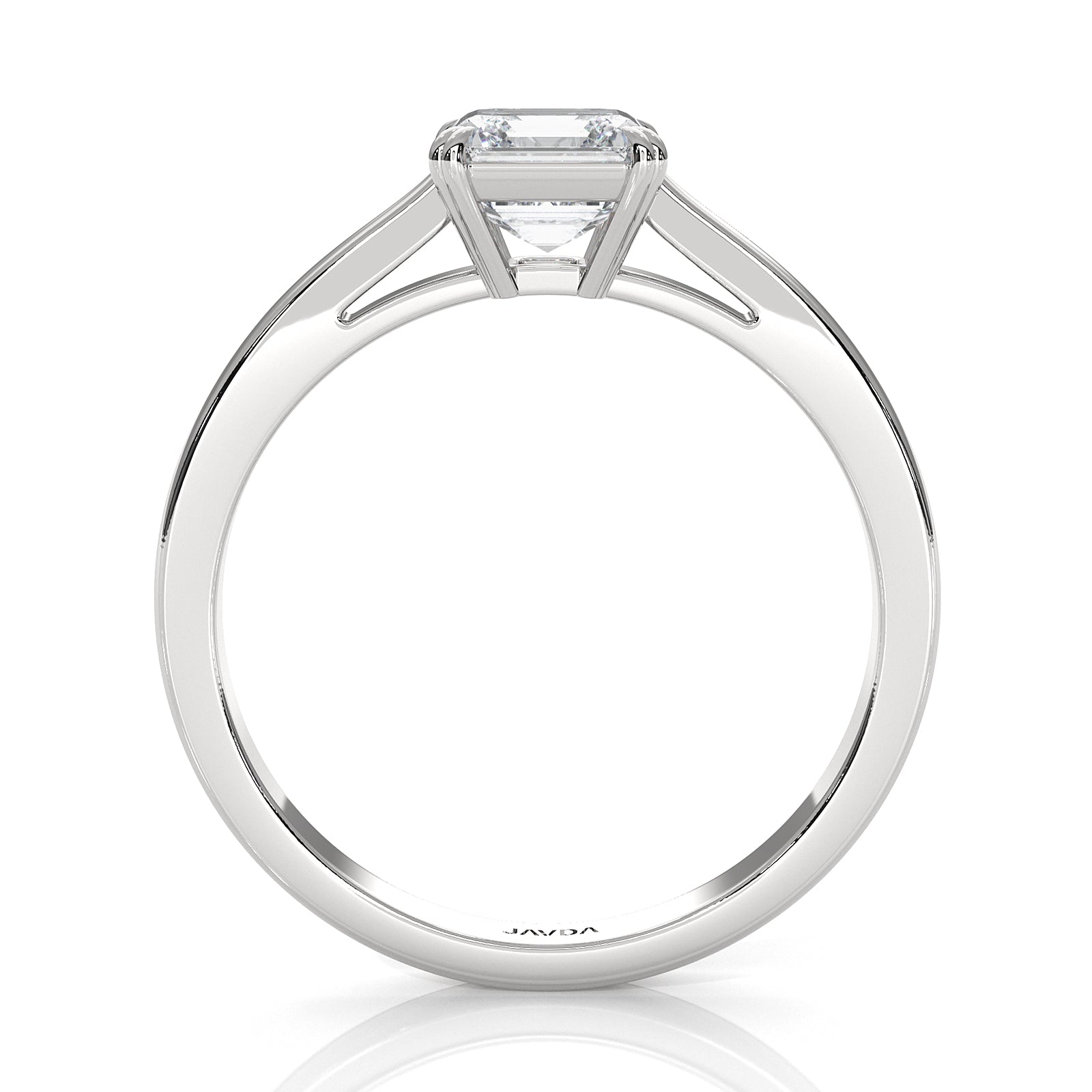 4.5g Emerald Lab Grown Diamond Six Prong Solitaire Engagement Ring IGI Certified 1.00 Ctw.