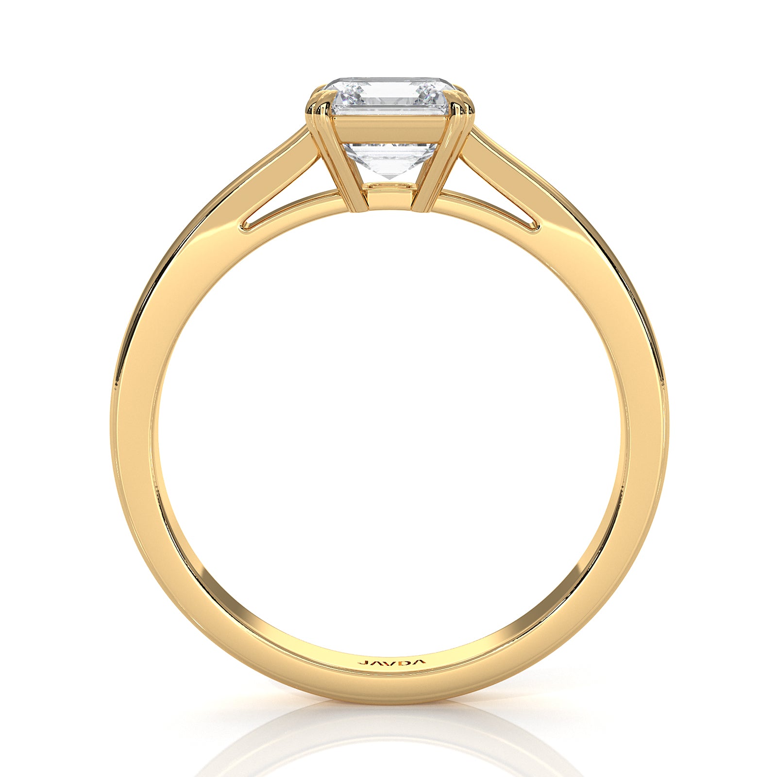 4.5g Emerald Lab Grown Diamond Six Prong Solitaire Engagement Ring IGI Certified 1.00 Ctw.