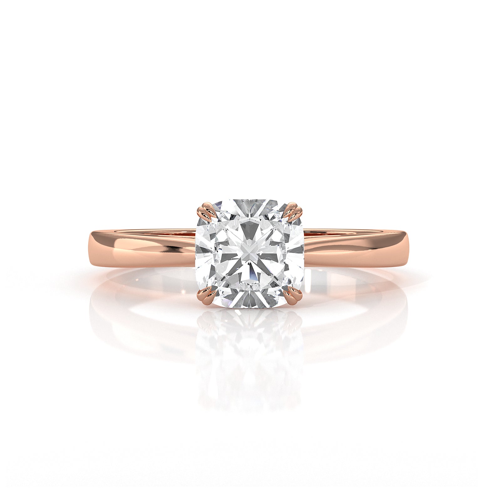 4.5g Emerald Lab Grown Diamond Six Prong Solitaire Engagement Ring IGI Certified 1.00 Ctw.