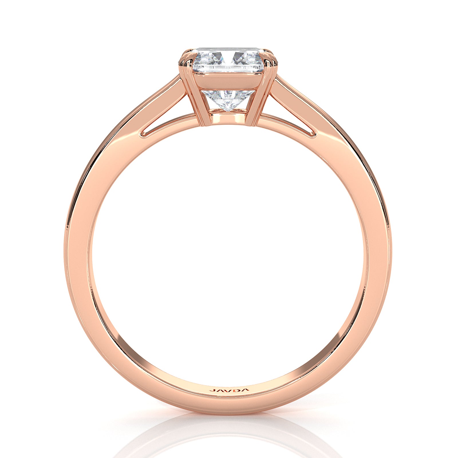 4.5g Emerald Lab Grown Diamond Six Prong Solitaire Engagement Ring IGI Certified 1.00 Ctw.