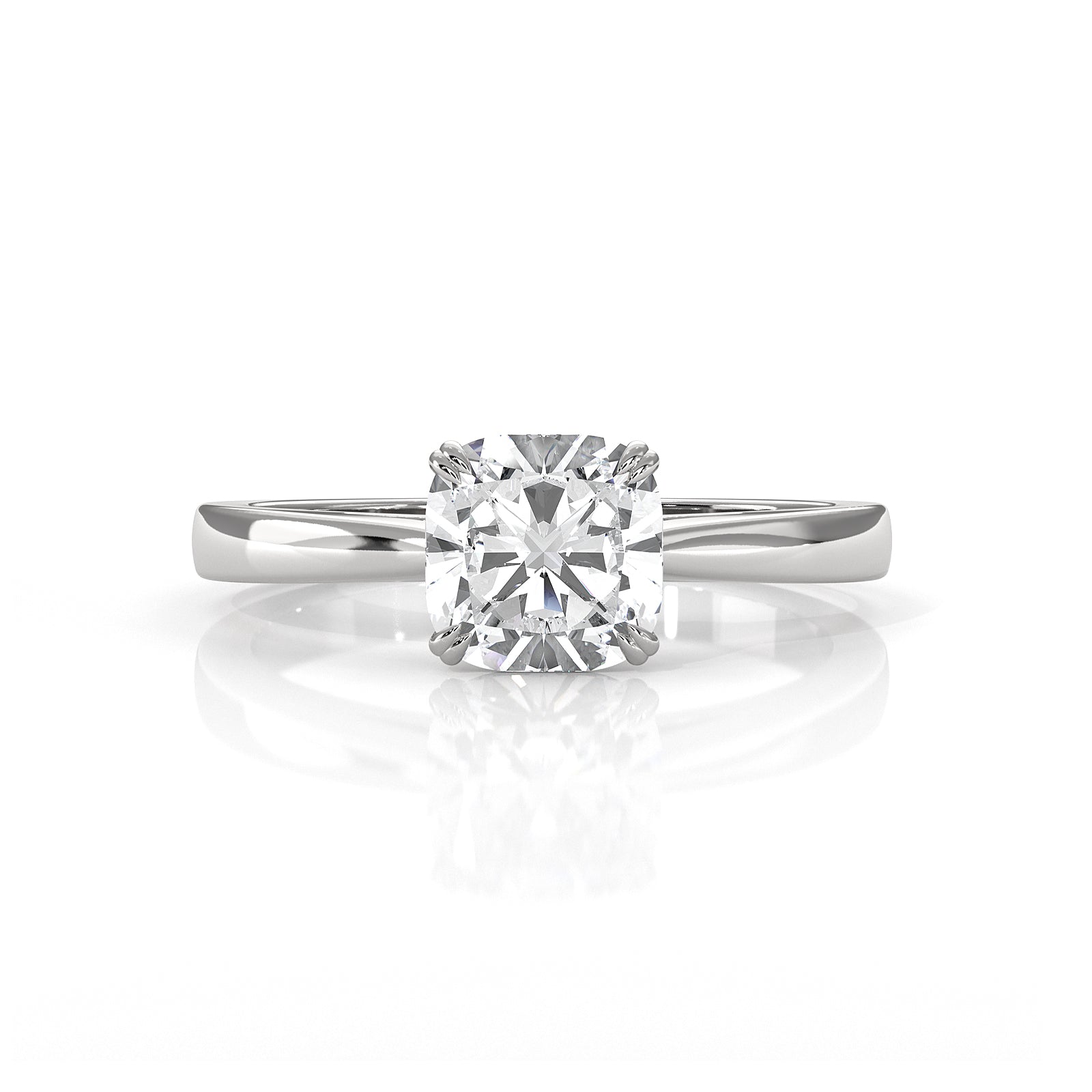 4.5g Emerald Lab Grown Diamond Six Prong Solitaire Engagement Ring IGI Certified 1.00 Ctw.