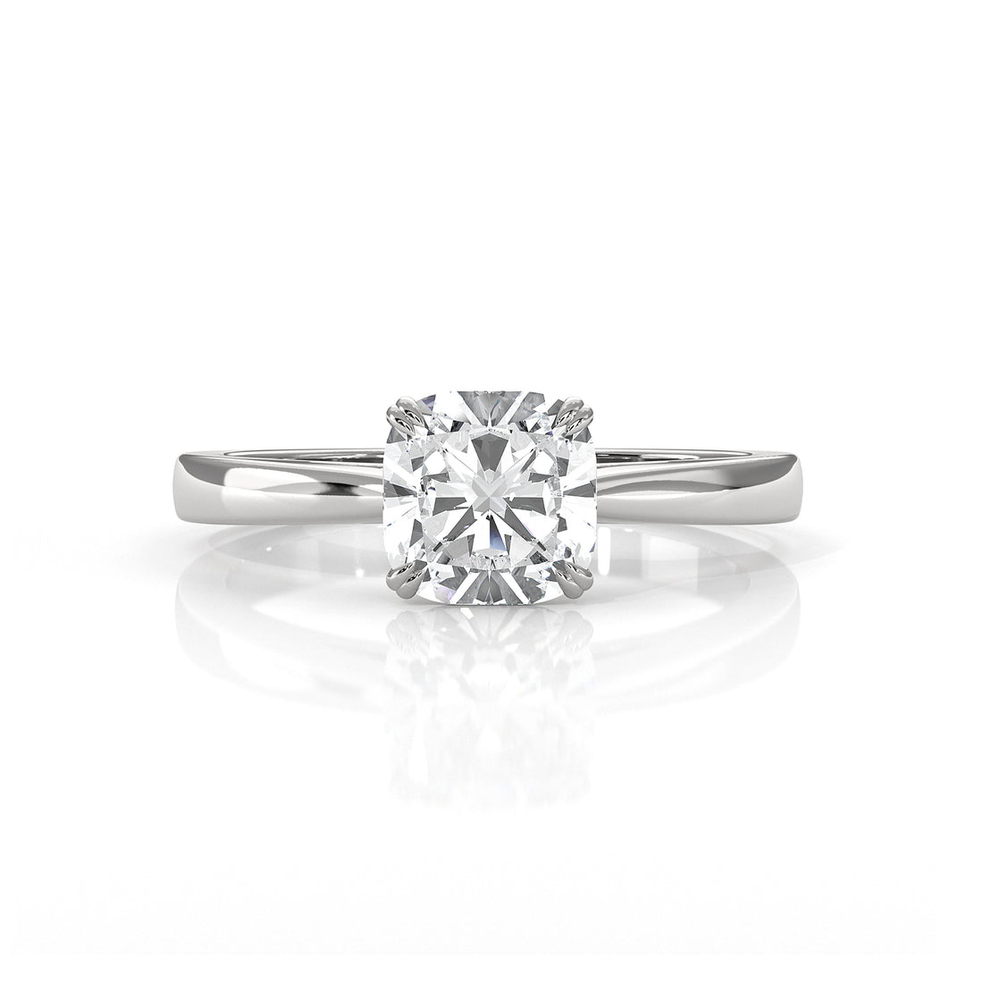 4.5g Emerald Lab Grown Diamond Six Prong Solitaire Engagement Ring IGI Certified 1.00 Ctw.