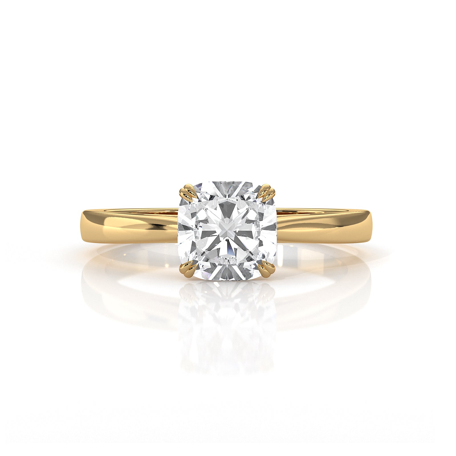 4.5g Emerald Lab Grown Diamond Six Prong Solitaire Engagement Ring IGI Certified 1.00 Ctw.