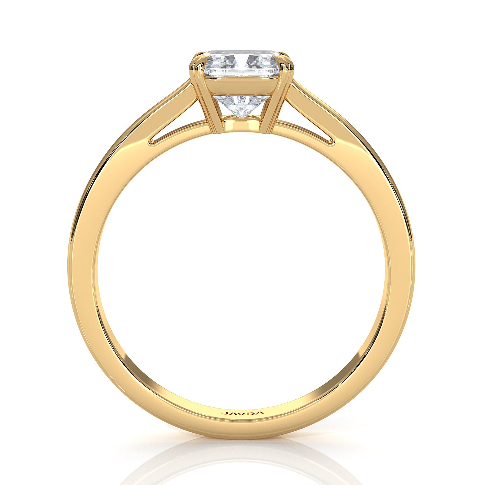 4.5g Emerald Lab Grown Diamond Six Prong Solitaire Engagement Ring IGI Certified 1.00 Ctw.